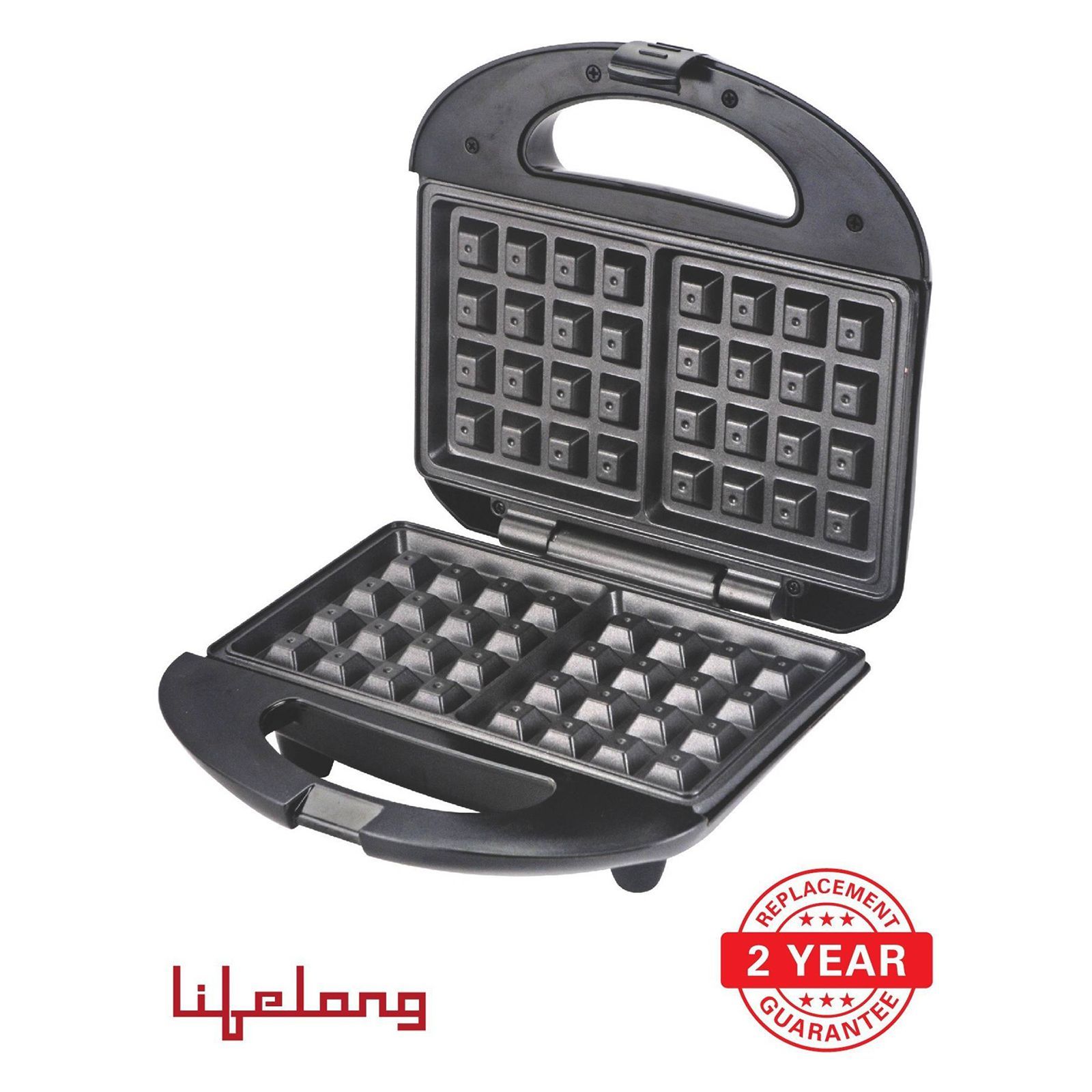 Lifelong LLWM105 750W 2 Slice Waffle Maker with Automatic Temperature Control (Black)_14