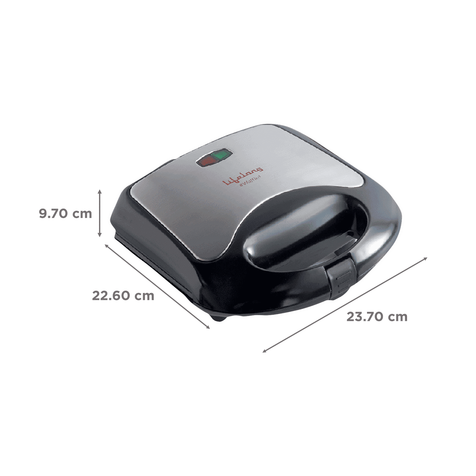 Lifelong LLWM105 750W 2 Slice Waffle Maker with Automatic Temperature Control (Black)_2