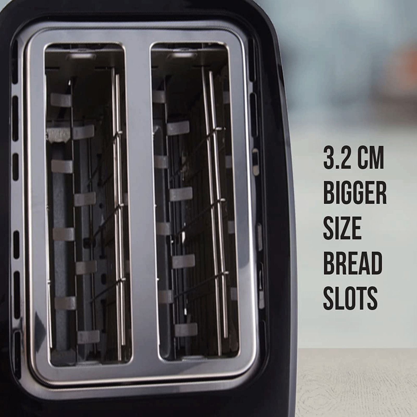 HAVELLS Crisp Plus 750 Watts 2 Slice Pop-up Toaster with Electronic Variable Browning(Black)_4