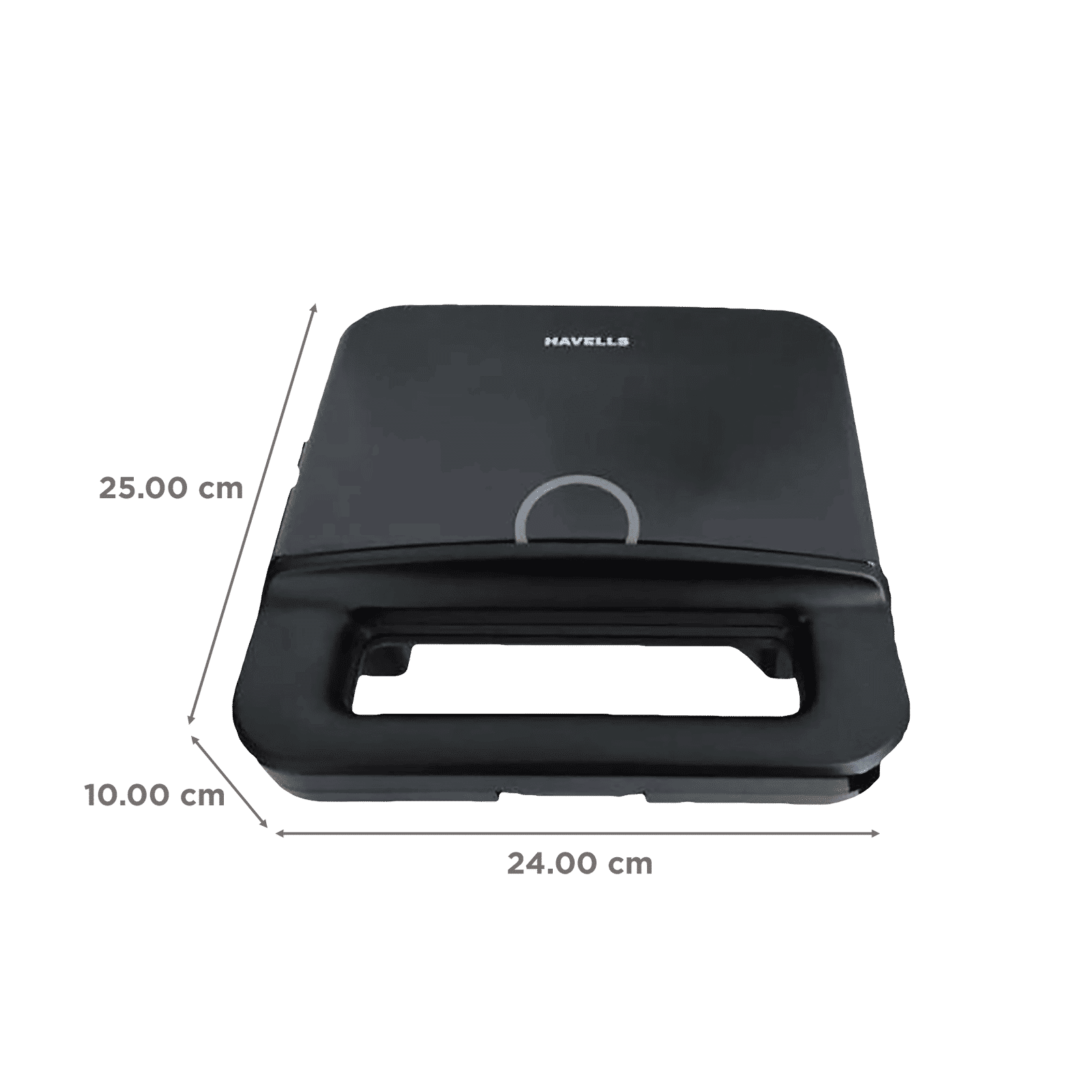 HAVELLS Perfect Fill Plus 800 Watts 2 Slice Sandwich Maker (Non-Stick Grill Plates, Black)_2