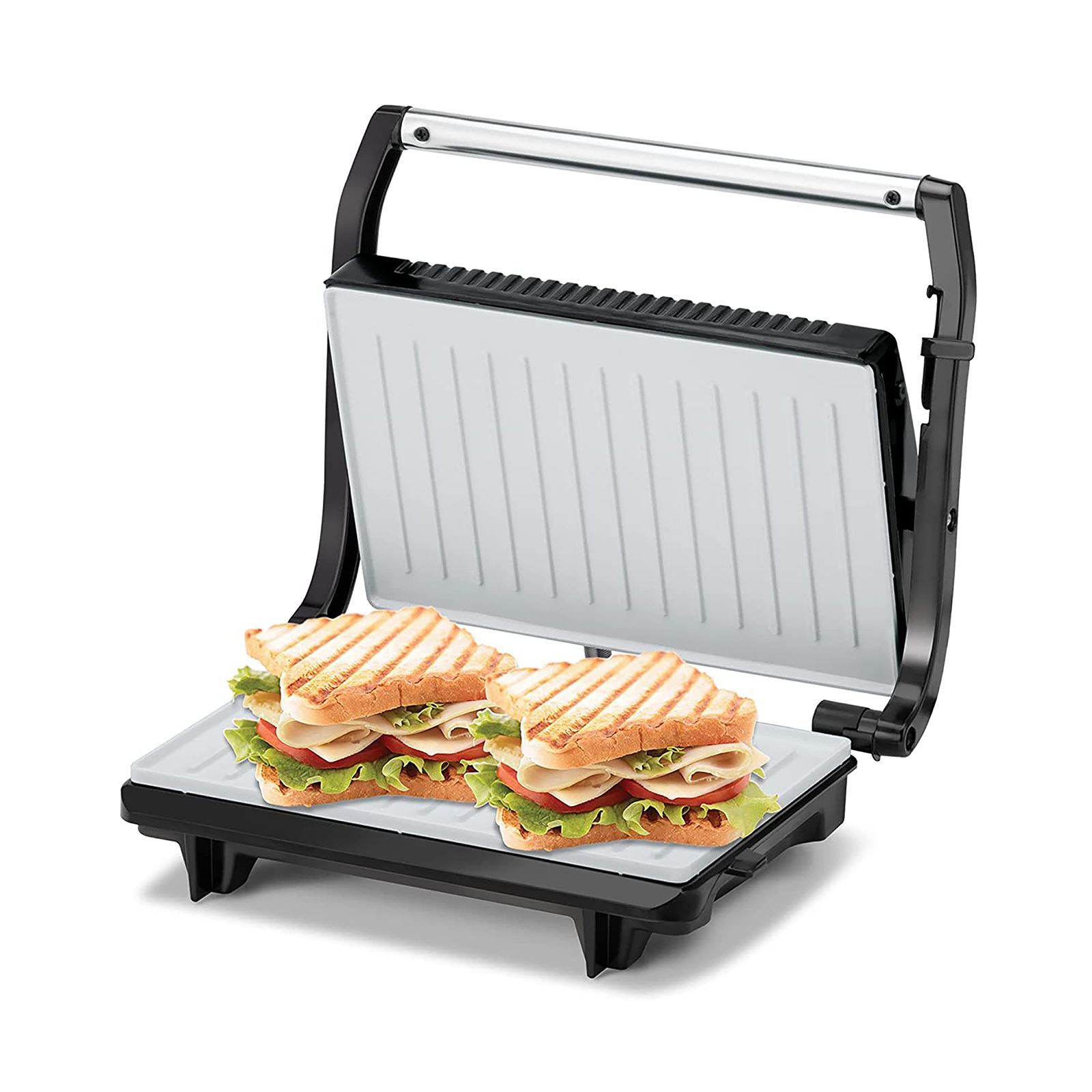 KENT 700W 2 Slice Sandwich Maker with Automatic Temperature Cut Off (Metallic Silver)_8