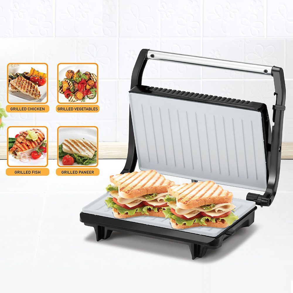 KENT 700W 2 Slice Sandwich Maker with Automatic Temperature Cut Off (Metallic Silver)_14