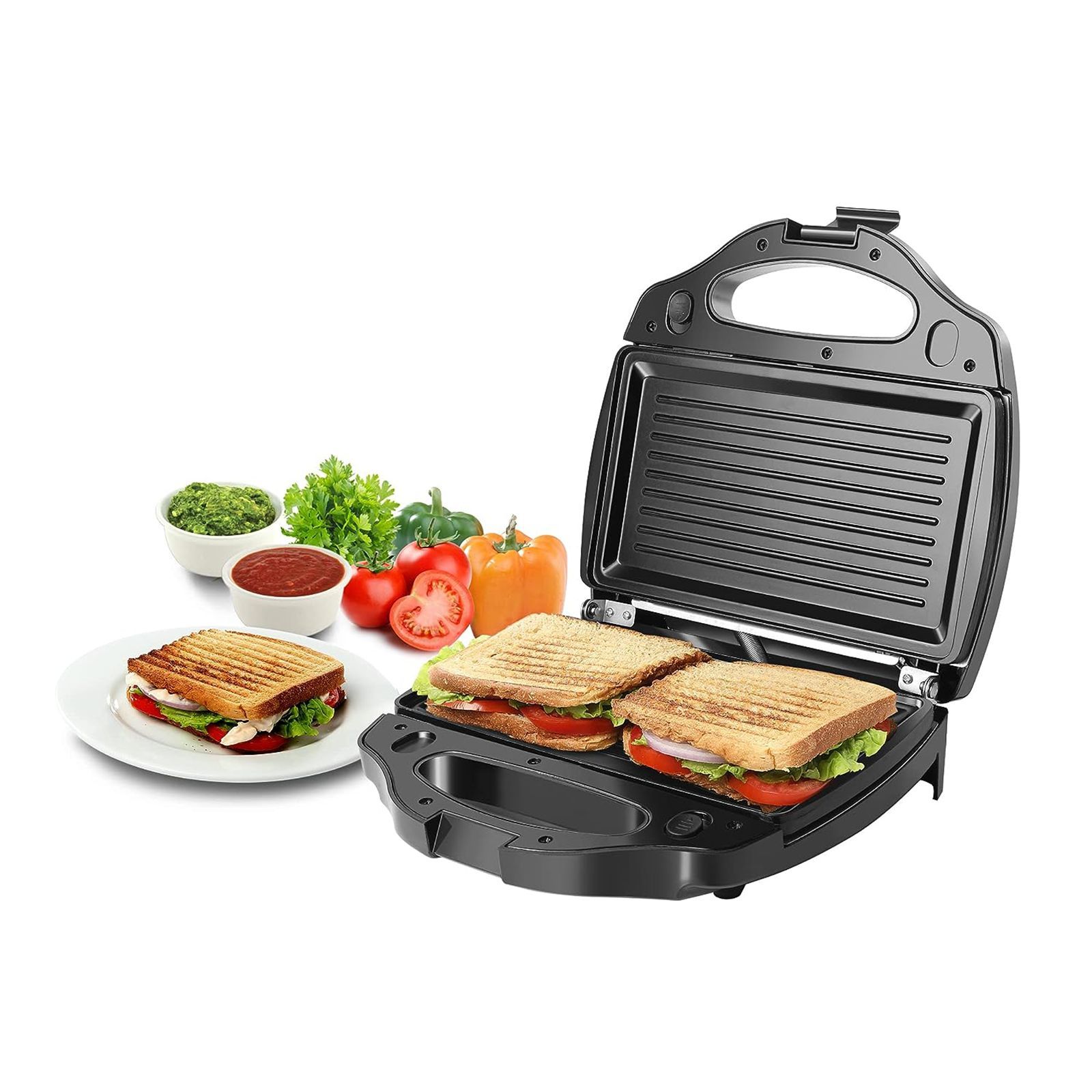 Russell Hobbs RST750M2S 750W 2 Slice 2-in-1 Sandwich Maker with Thermostat Control (Black)_10