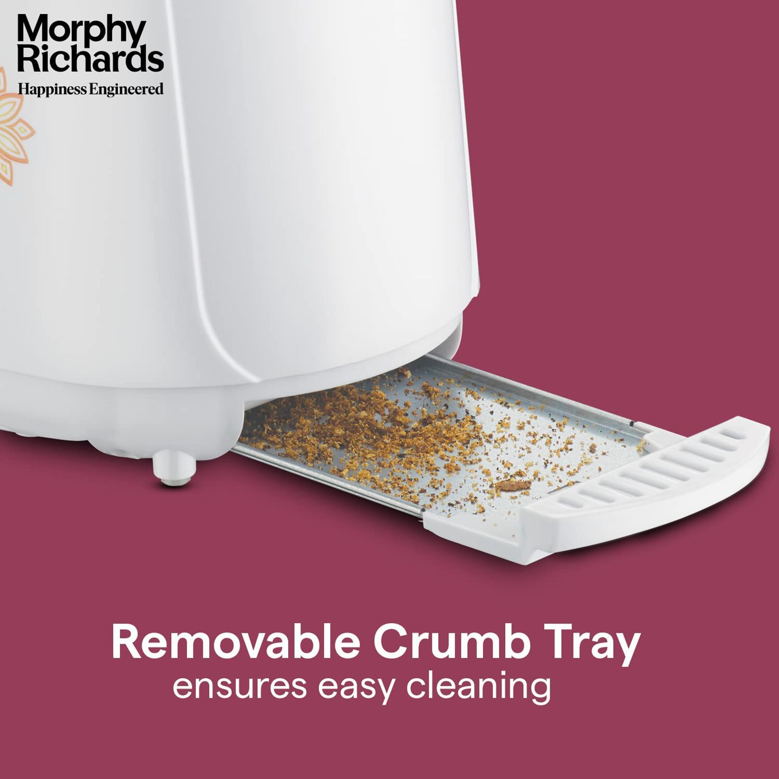 Morphy Richards AT 402 1450W 4 Slice Pop-Up Toaster with Removable Crumb Tray (White)_11