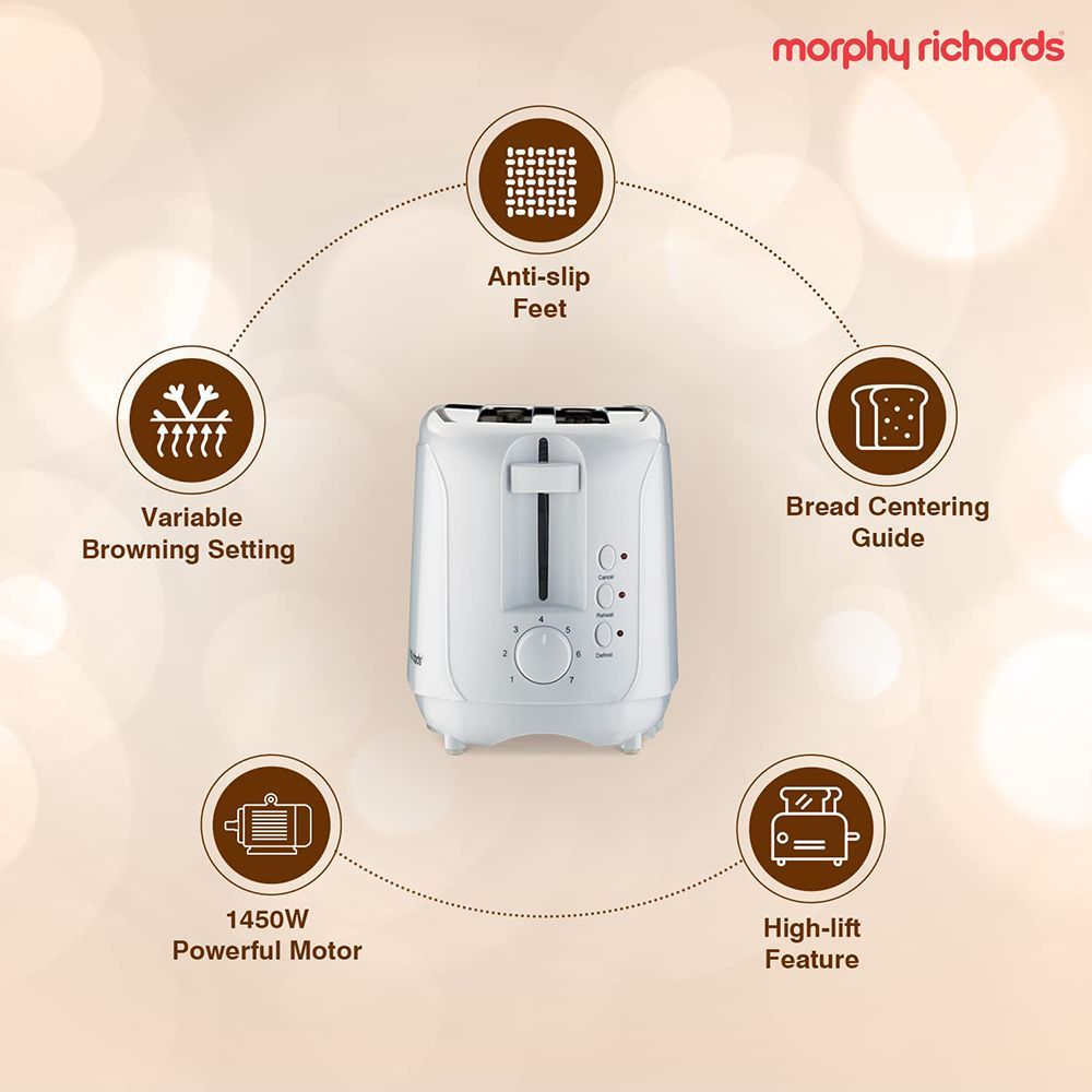 Morphy Richards AT 402 1450W 4 Slice Pop-Up Toaster with Removable Crumb Tray (White)_17