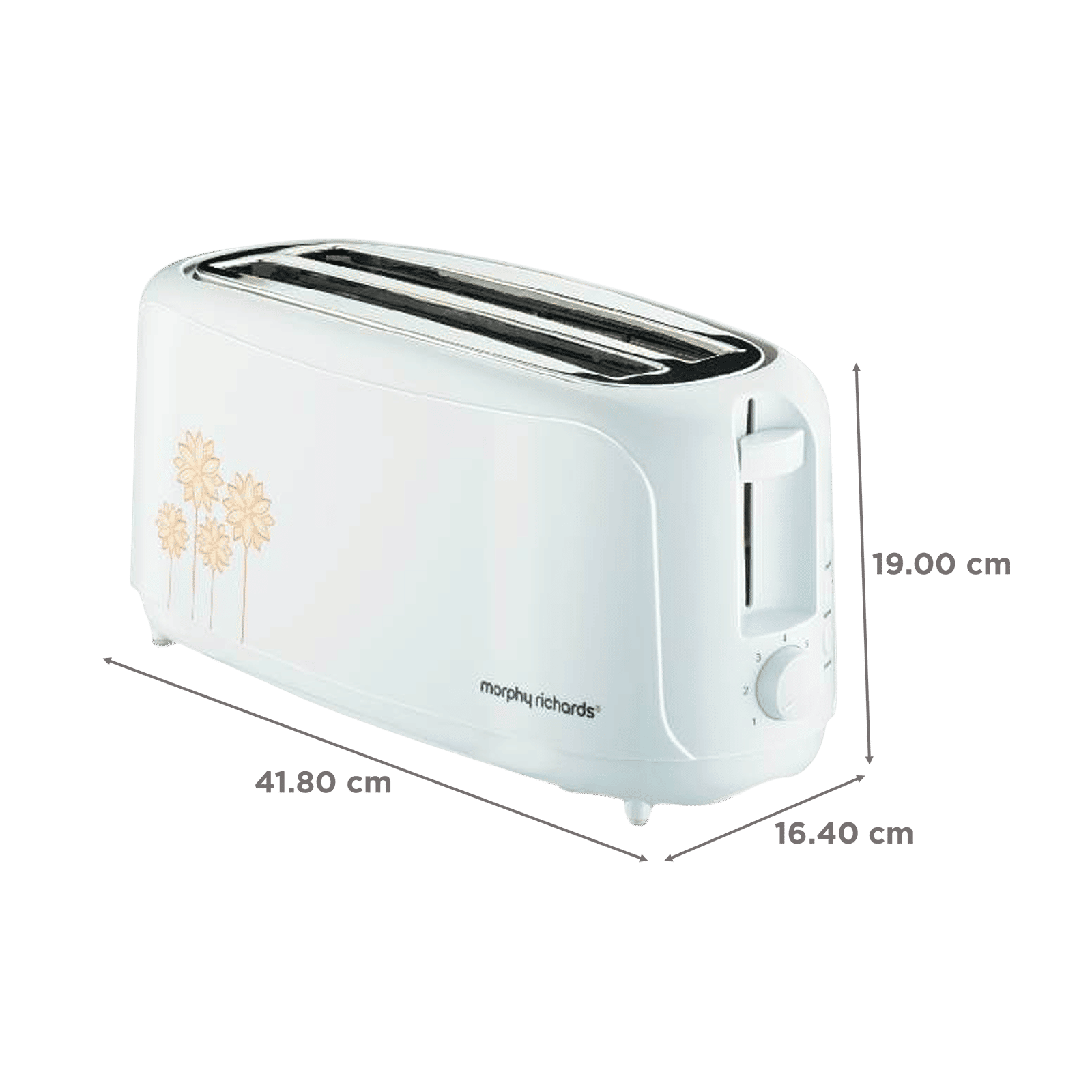 Morphy Richards AT 402 1450W 4 Slice Pop-Up Toaster with Removable Crumb Tray (White)_2