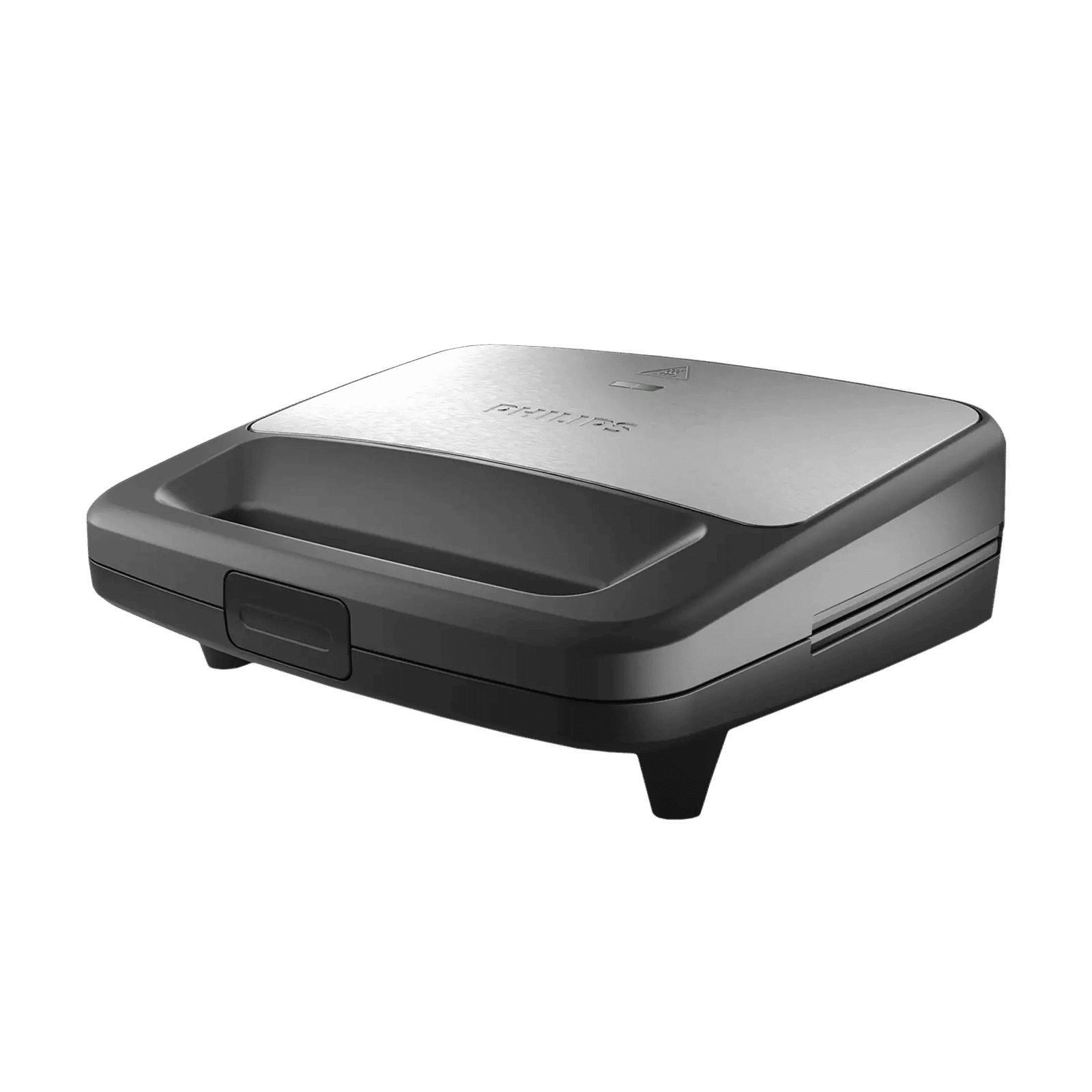 PHILIPS Viva Collection 700W 1 Slice Sandwich Maker with Secured Locking Mechanism (Black with Metallic Finish)_1