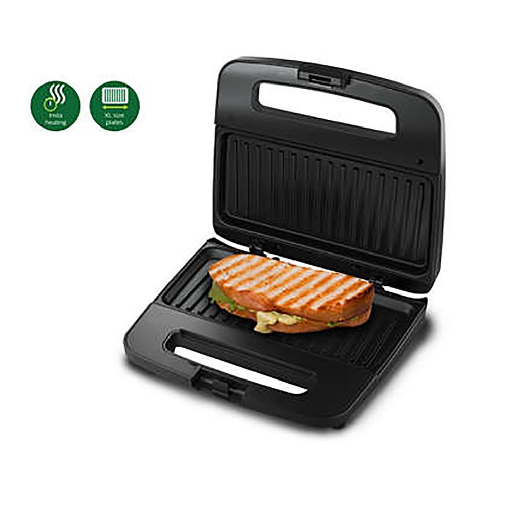 PHILIPS Viva Collection 700W 1 Slice Sandwich Maker with Secured Locking Mechanism (Black with Metallic Finish)_7