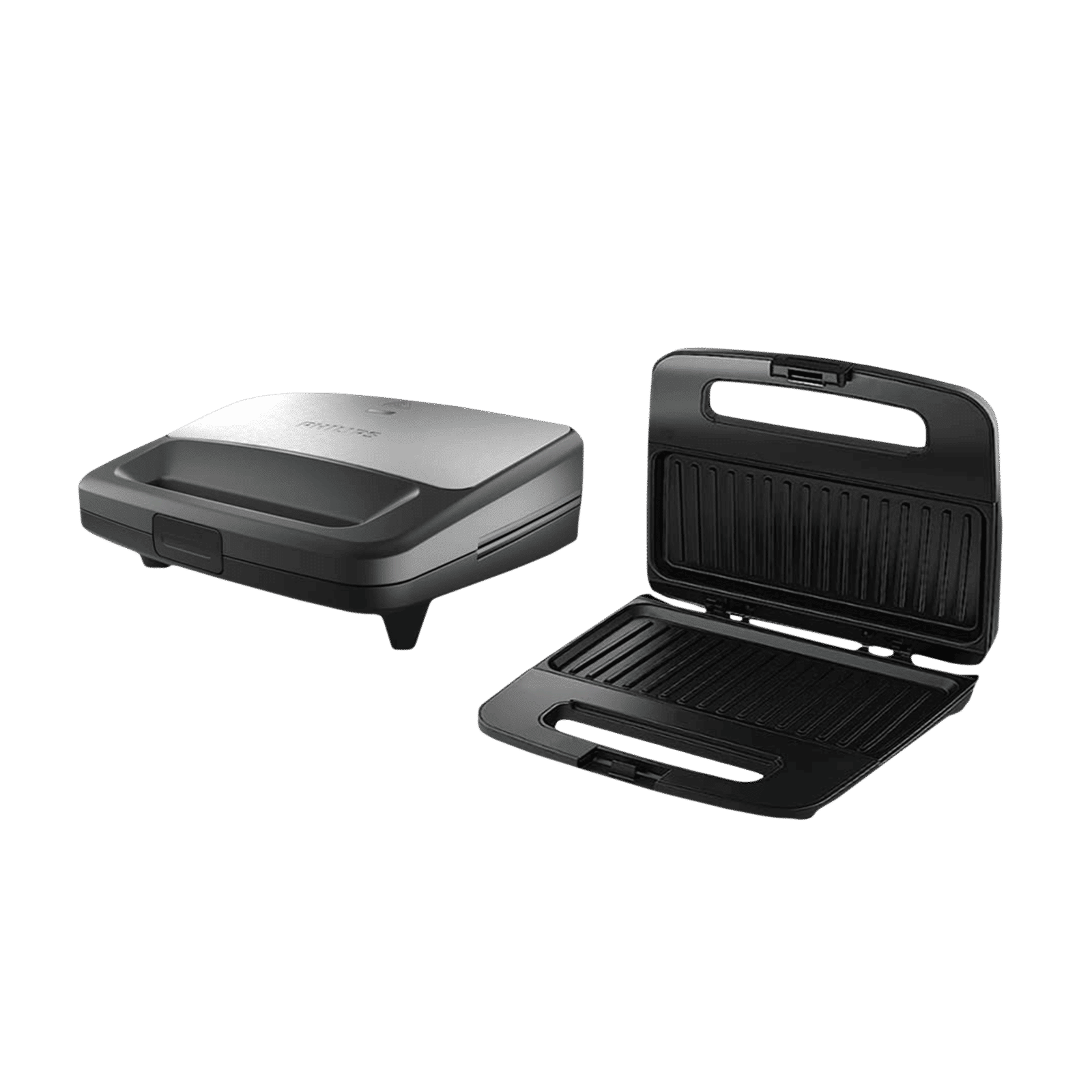 PHILIPS Viva Collection 700W 1 Slice Sandwich Maker with Secured Locking Mechanism (Black with Metallic Finish)_6