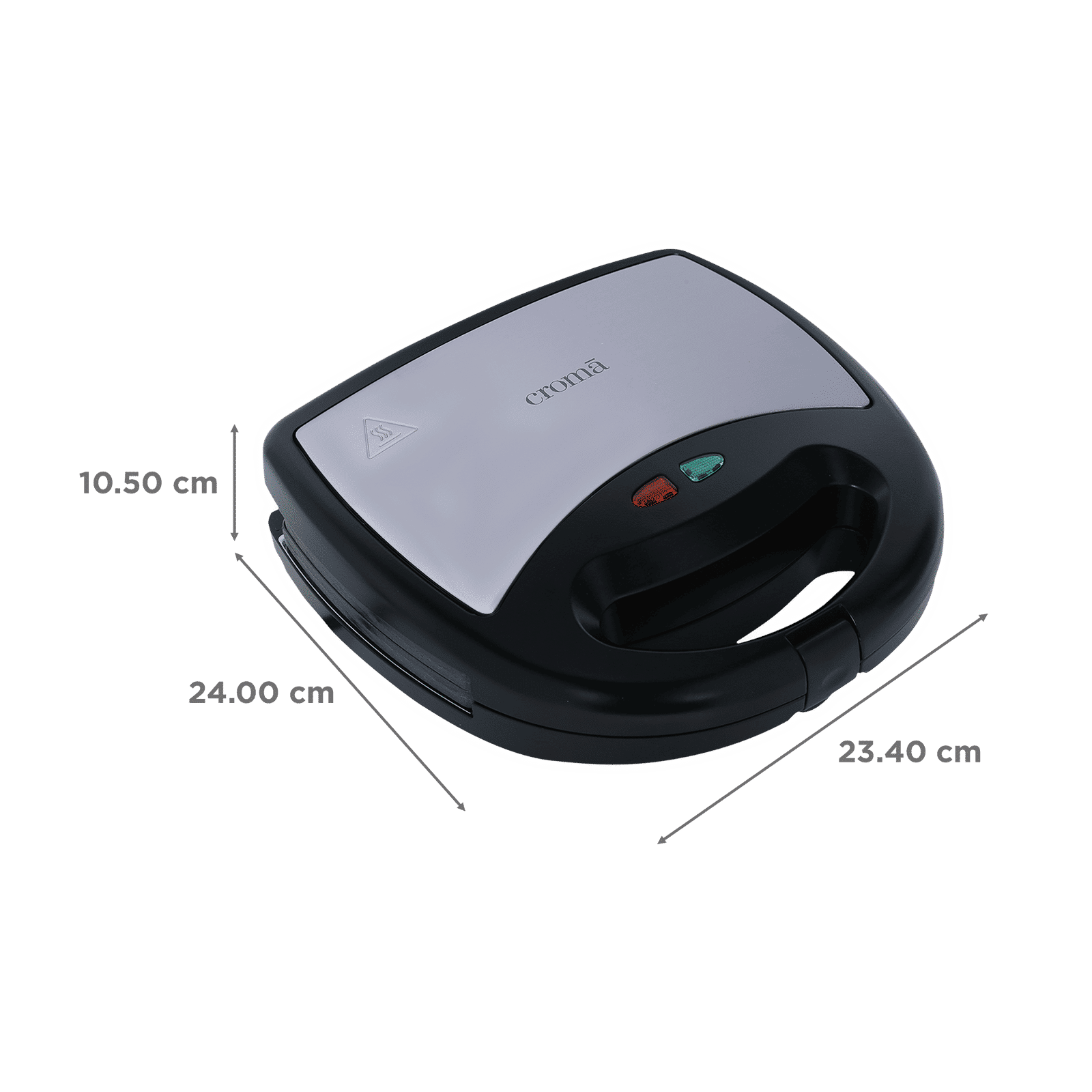 Croma 750W 2 Slice 2-in-1 Sandwich Maker with Cool Touch Handle (Black) Croma 750W 2 Slice 2-in-1 Sandwich Maker with Cool Touch Handle (Black)_2