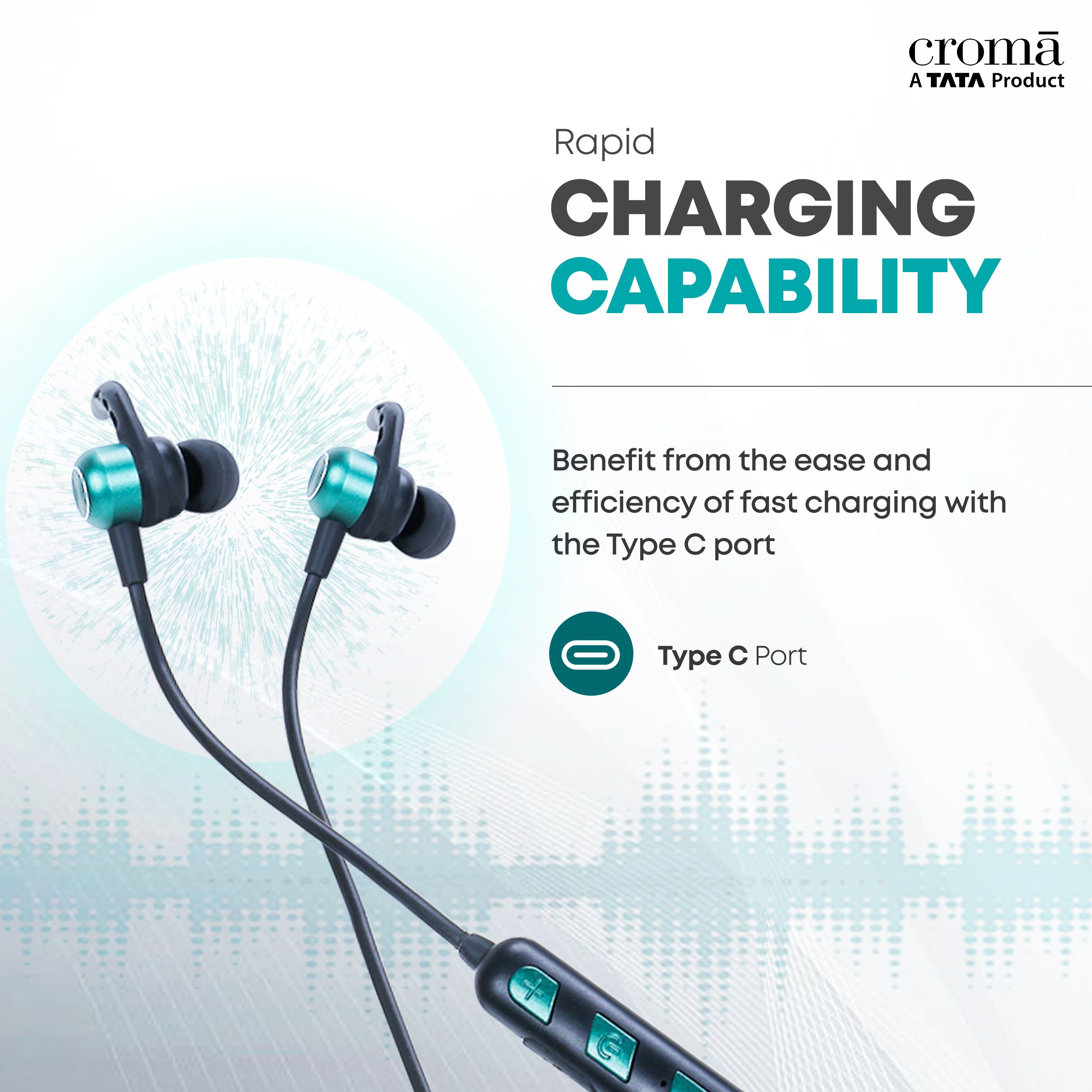 Croma Neckband (Type-C Fast Charging, Dual Connection, 80H Playback, Green)_13