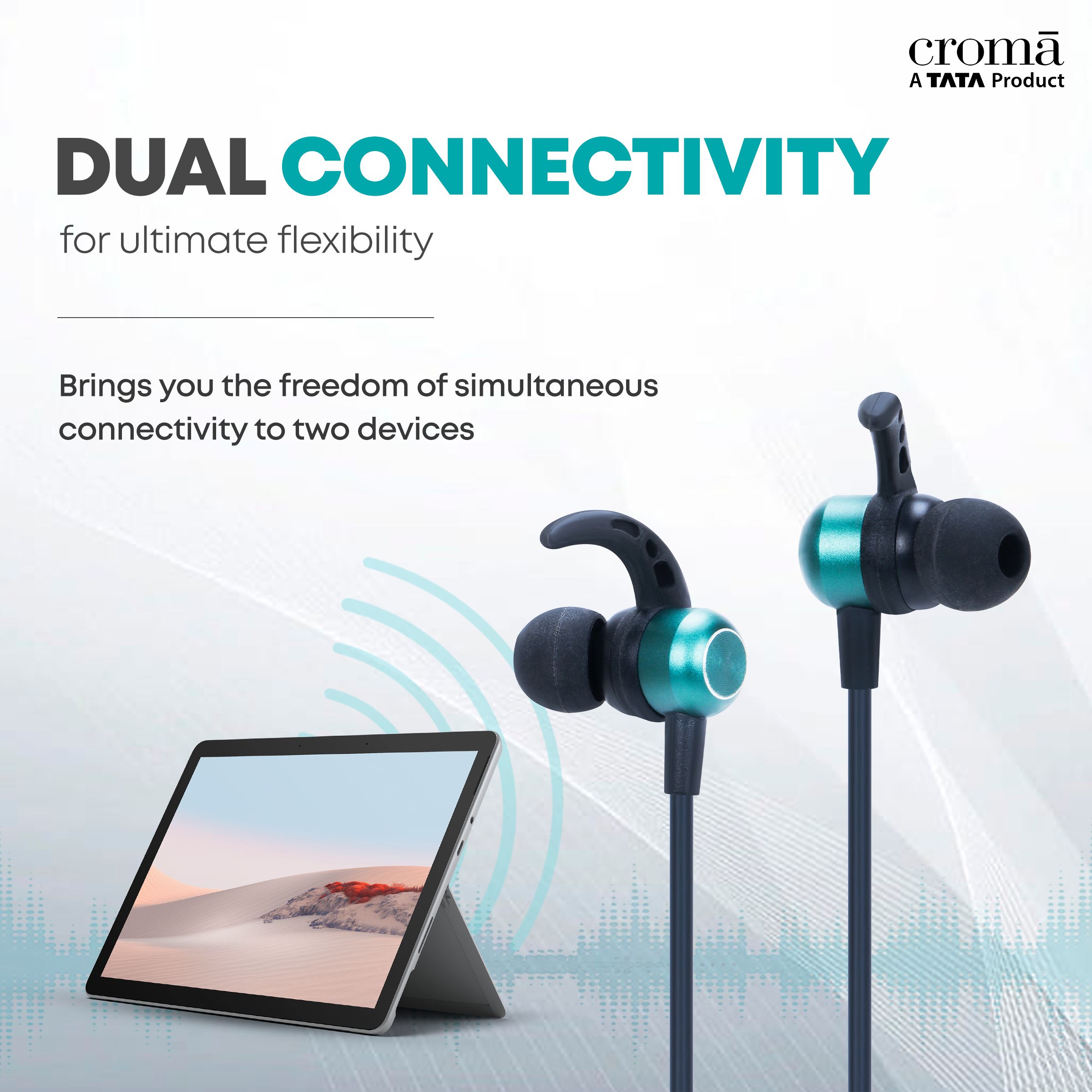 Croma Neckband (Type-C Fast Charging, Dual Connection, 80H Playback, Green)_16