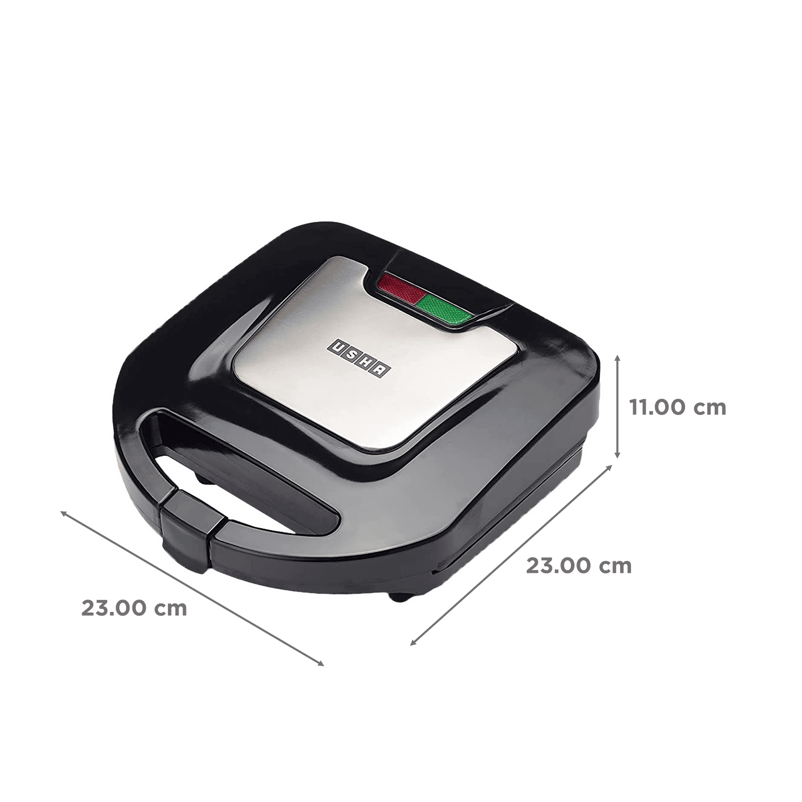 USHA ST 4272 SST 750W 2 Slice Sandwich Maker with Shockproof & Heat Resistant (Black) USHA ST 4272 SST 750W 2 Slice Sandwich Maker with Shockproof & Heat Resistant (Black)_2