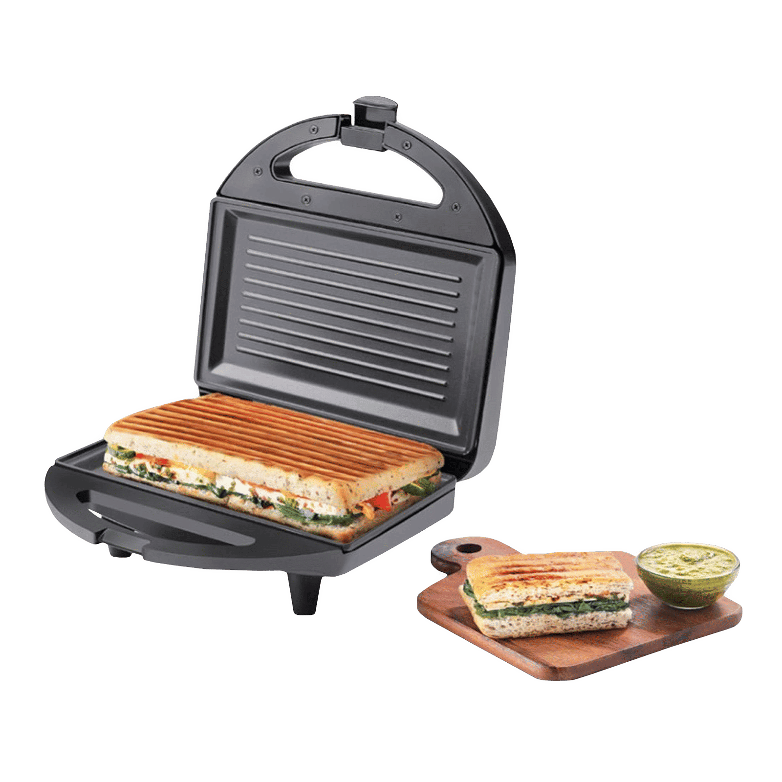 USHA ST 4272 SSG 750W 2 Slice Sandwich Maker with Shockproof (Black)_4