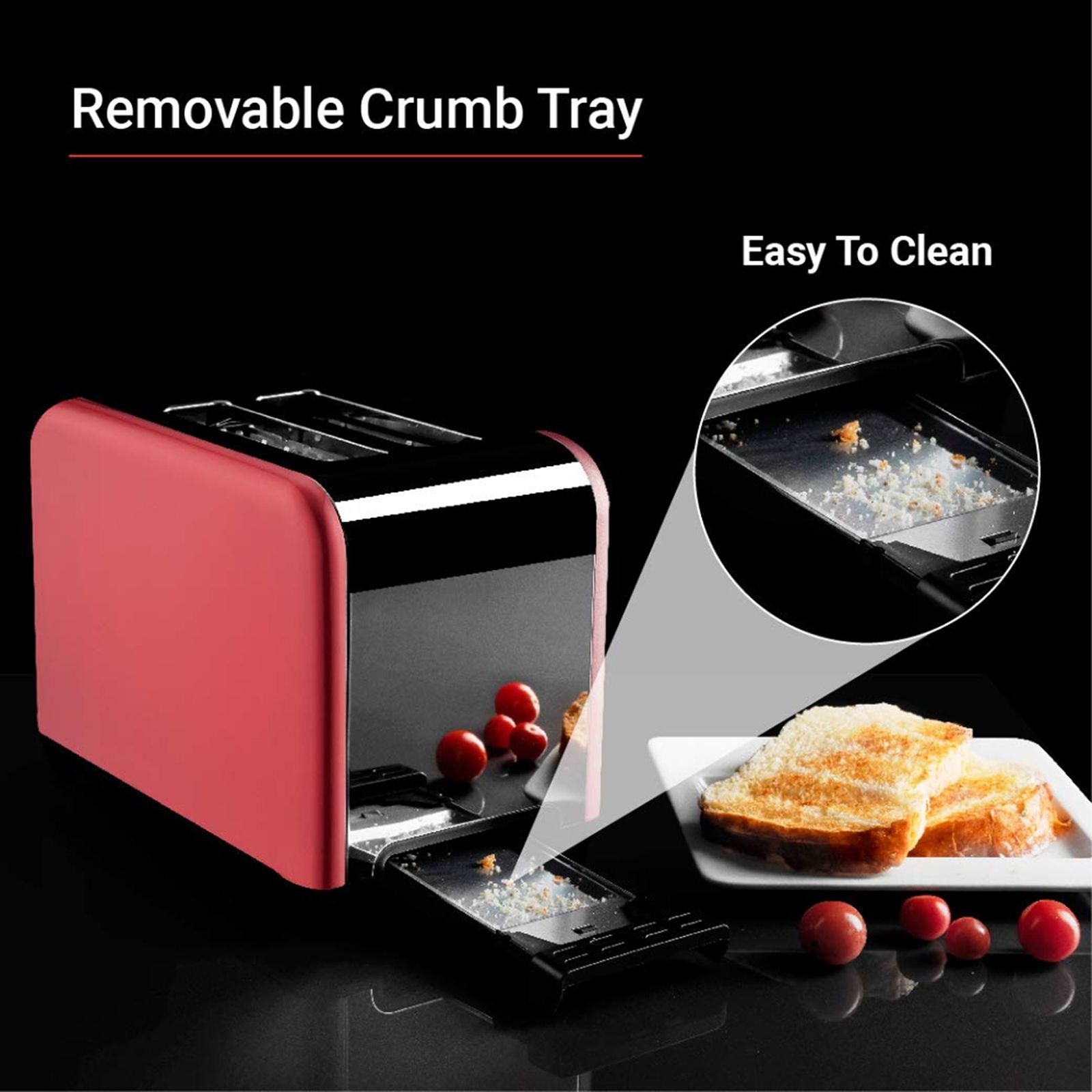 HAFELE Amber 930W 2 Slice Pop-Up Toaster with Removable Crumb Tray (Opal)_9