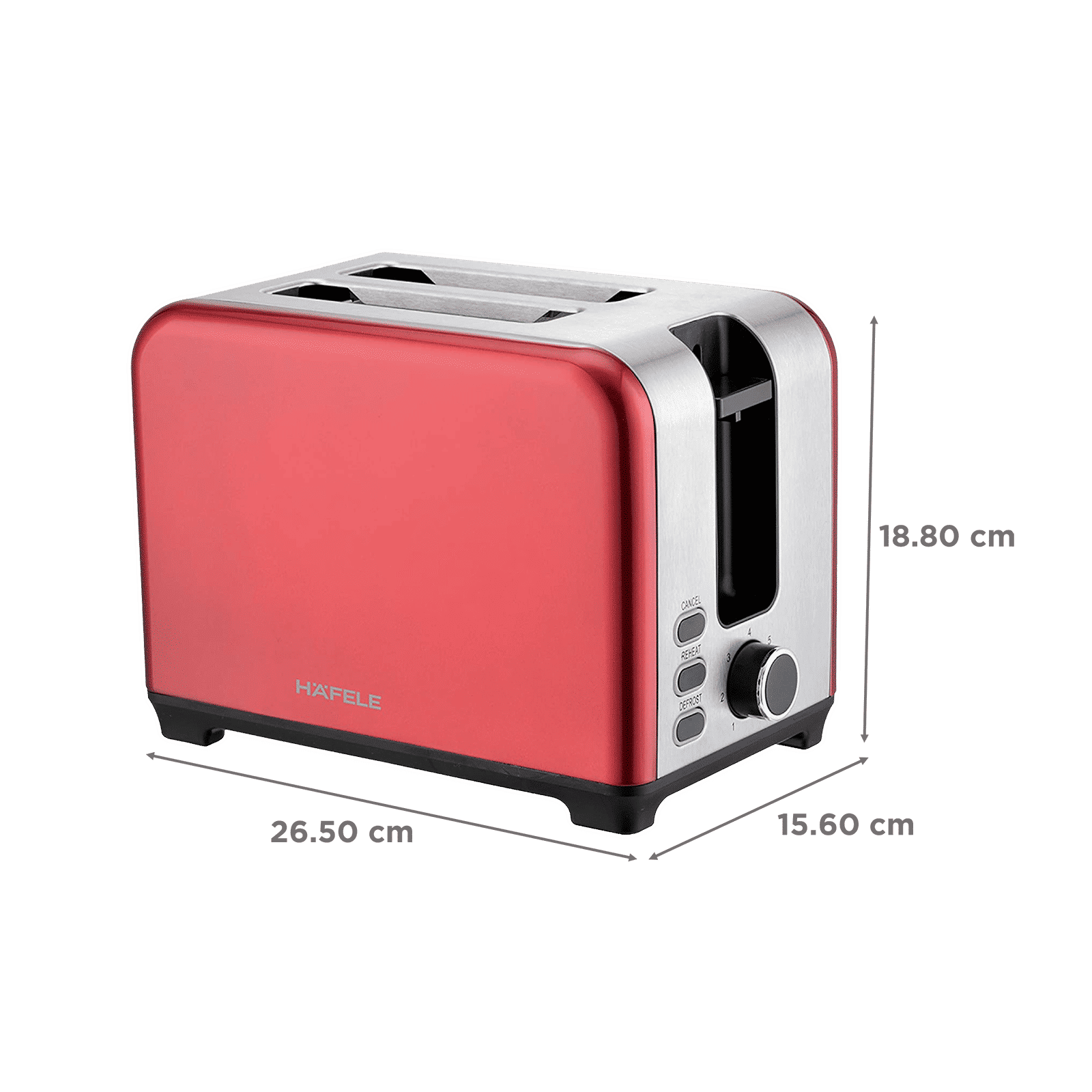 HAFELE Amber 930W 2 Slice Pop-Up Toaster with Removable Crumb Tray (Opal)_2