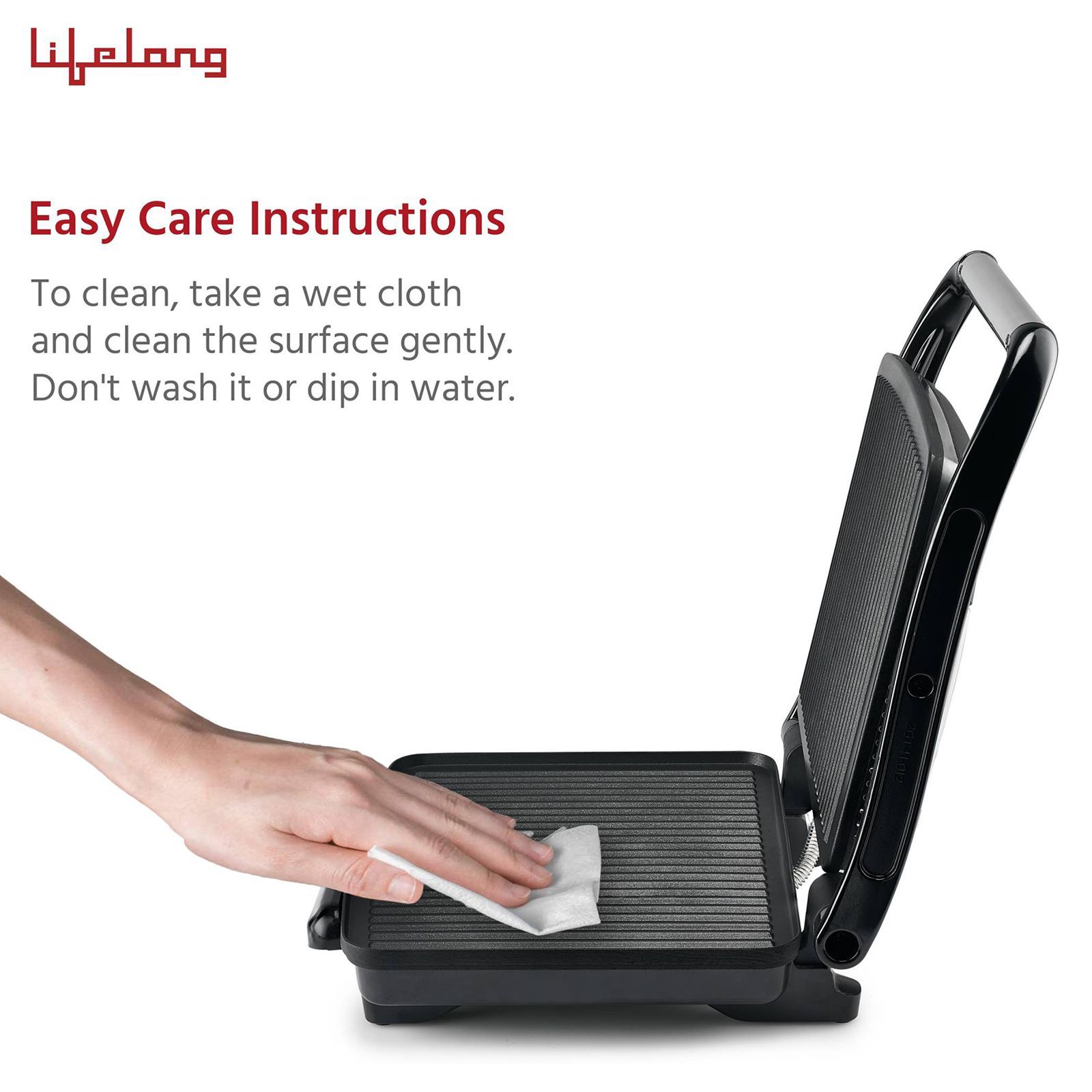 Lifelong LLTG01 1500W 4 Slice Sandwich Maker with Variable Heat Control (Silver)_7