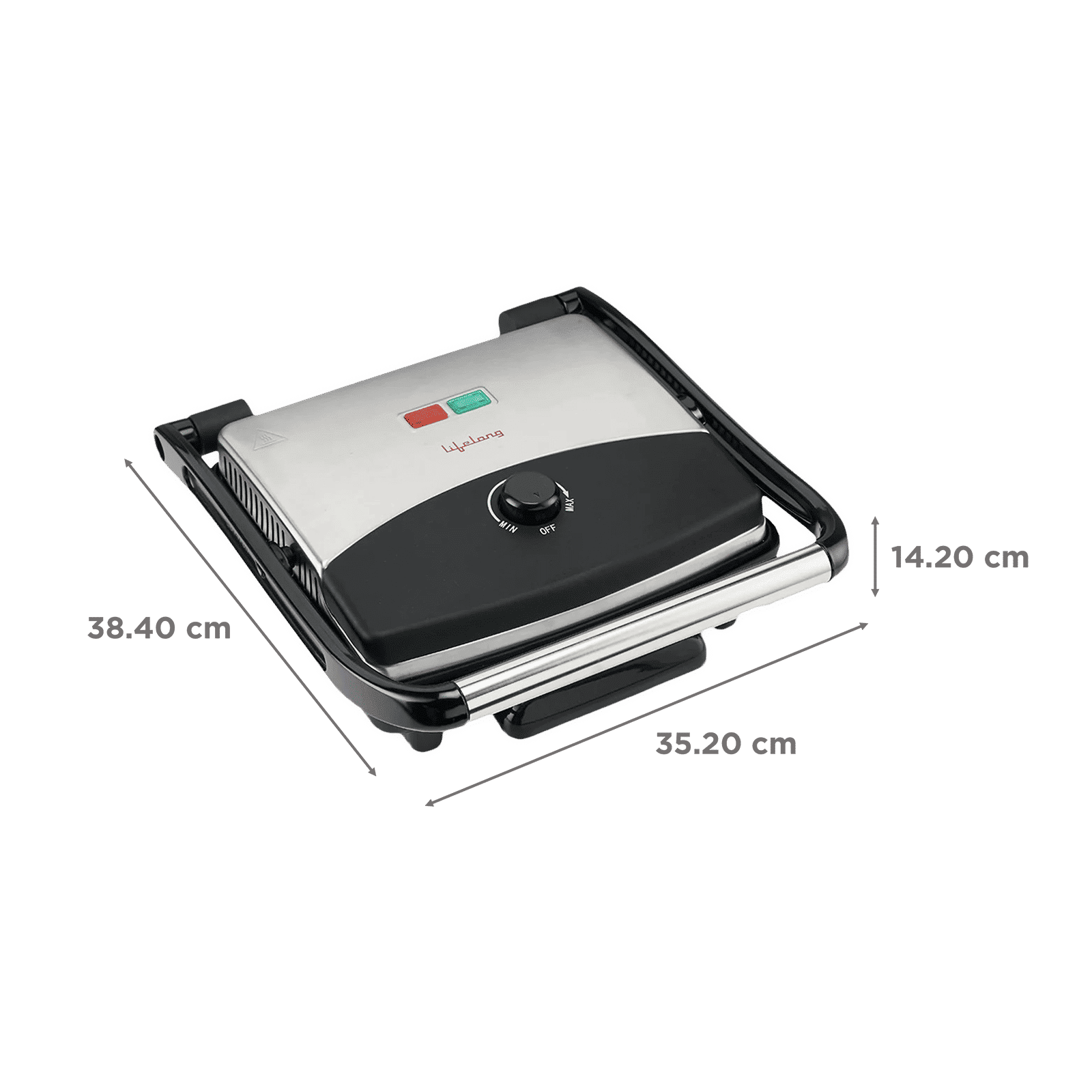 Lifelong LLTG01 1500W 4 Slice Sandwich Maker with Variable Heat Control (Silver)_2