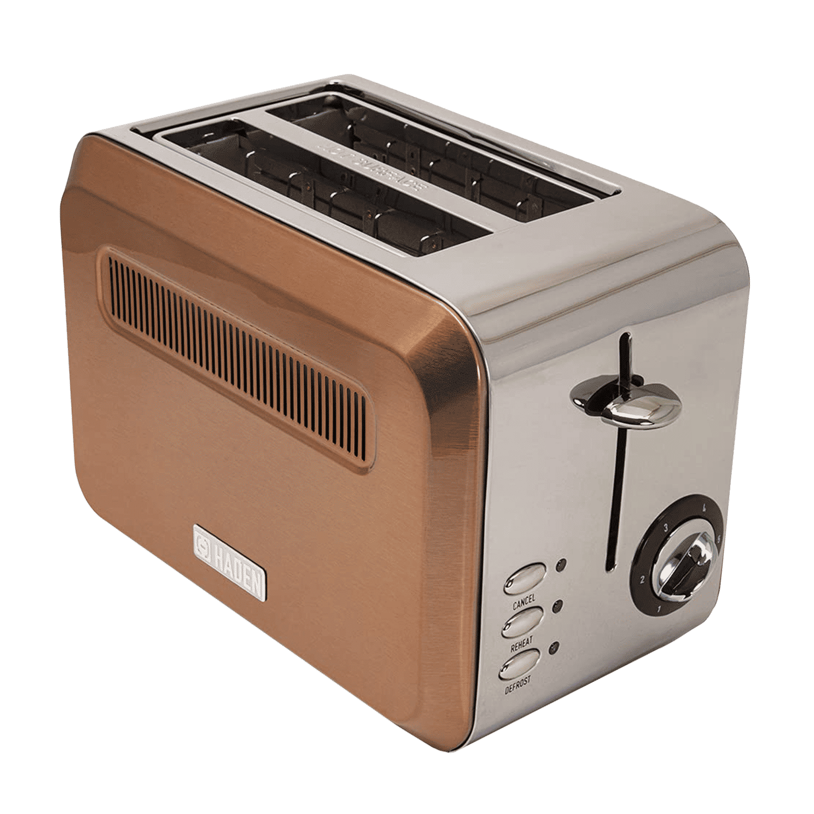 HADEN Boston Pyramid 980W 2 Slice Pop-Up Toaster with Removable Crumb Tray (Copper) HADEN Boston Pyramid 980W 2 Slice Pop-Up Toaster with Removable Crumb Tray (Copper)_1