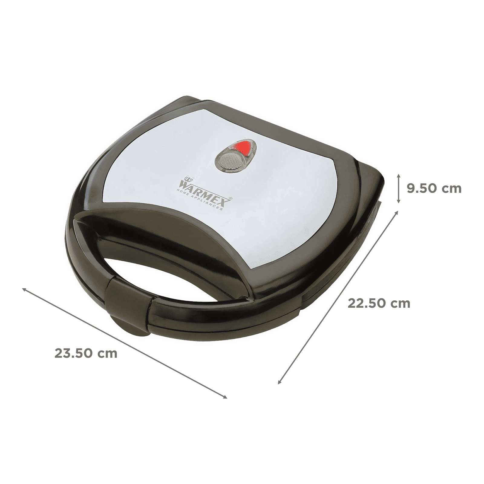 WARMEX GT-09 750W 1 Slice Sandwich Maker with Auto Shut Off (Black)_2