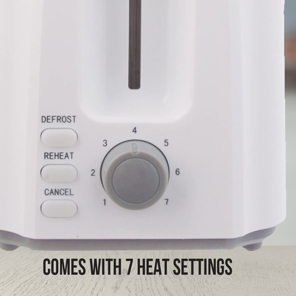 HAVELLS Crisp Plus 700W 2 Slice Pop-Up Toaster with 7 Heat Setting (White)_4