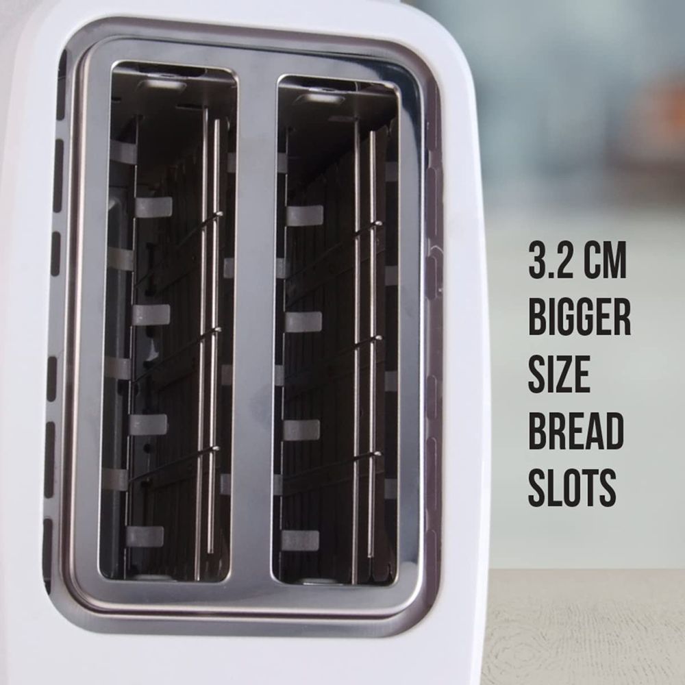 HAVELLS Crisp Plus 700W 2 Slice Pop-Up Toaster with 7 Heat Setting (White)_6