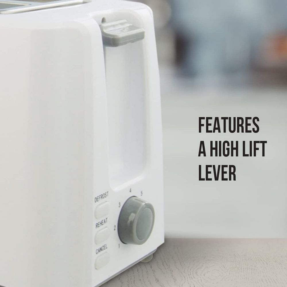 HAVELLS Crisp Plus 700W 2 Slice Pop-Up Toaster with 7 Heat Setting (White)_8