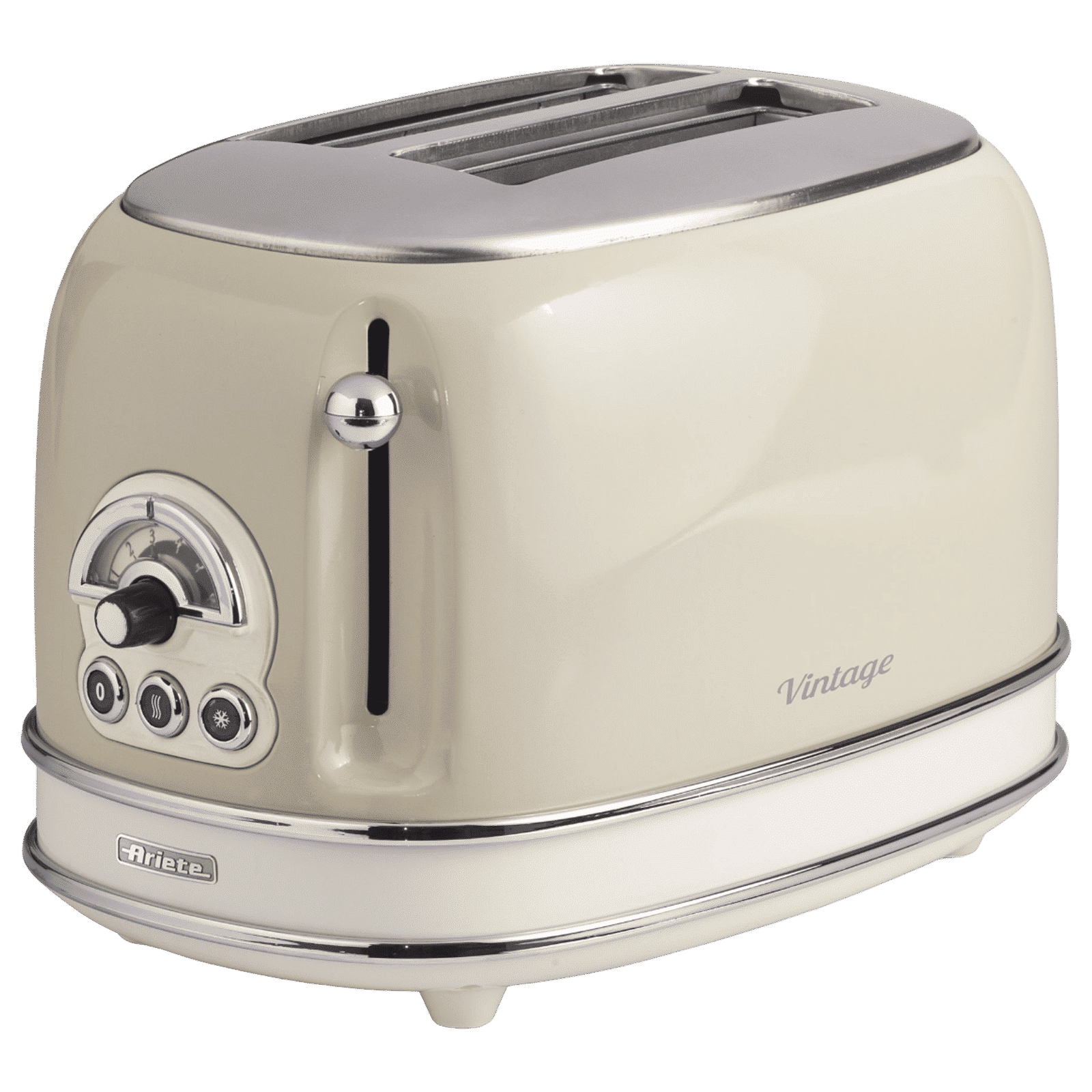 Ariete Vintage 810W 2 Slice Pop-Up Toaster with 6 Different Toasting Levels (Beige)_1