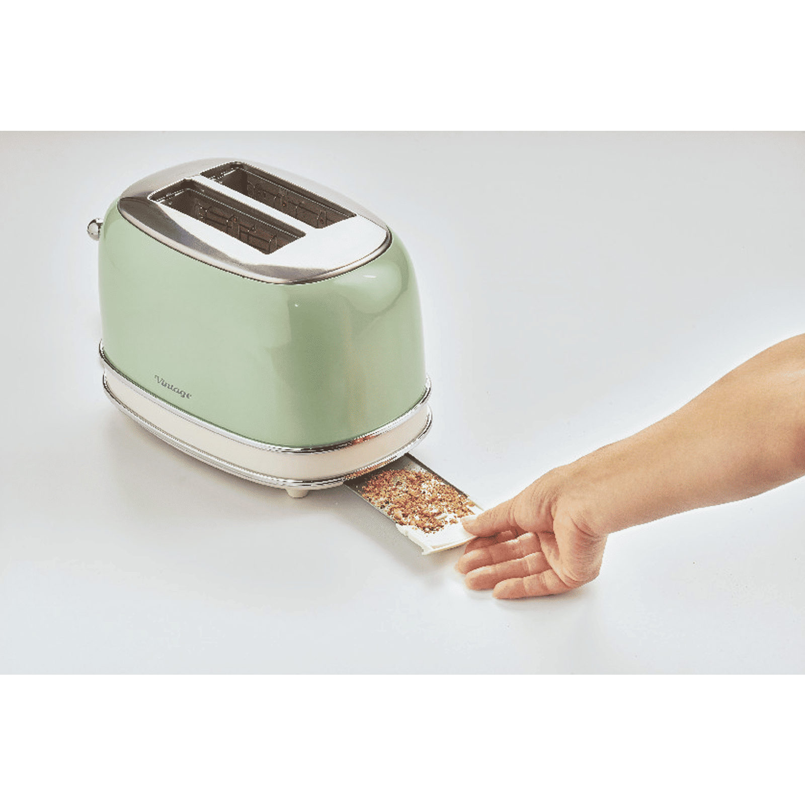 Ariete Vintage 810W 2 Slice Pop-Up Toaster with 6 Different Toasting Levels (Green)_3