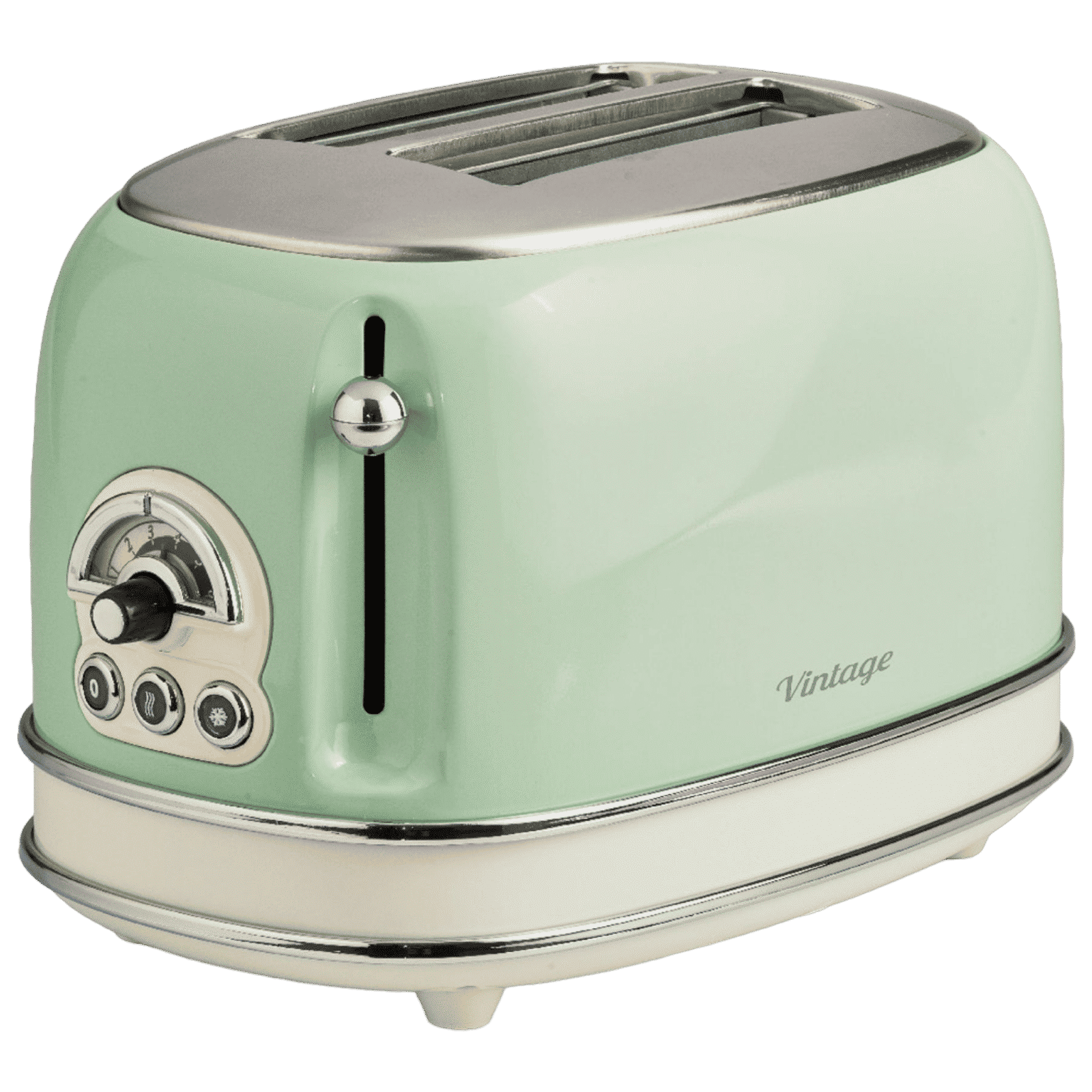 Ariete Vintage 810W 2 Slice Pop-Up Toaster with 6 Different Toasting Levels (Green)_1