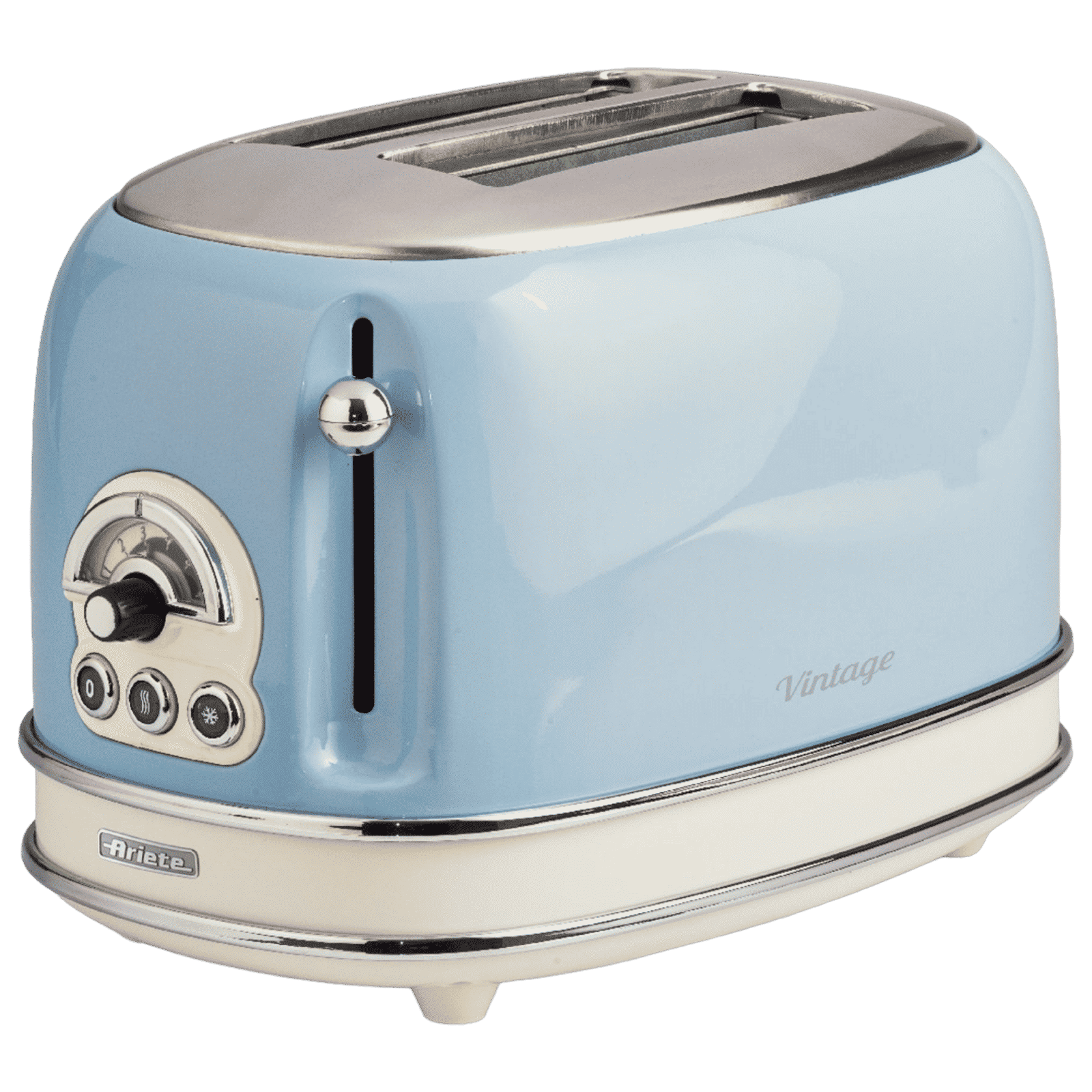 Ariete Vintage 810W 2 Slice Pop-Up Toaster with 6 Different Toasting Levels (Blue) _1