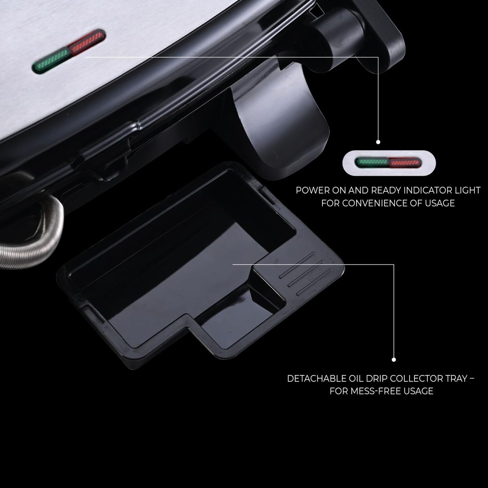 USHA iCHEF 1500W 2 Slice Sandwich Maker with Anti Skid Feet (Stainless Steel)_13