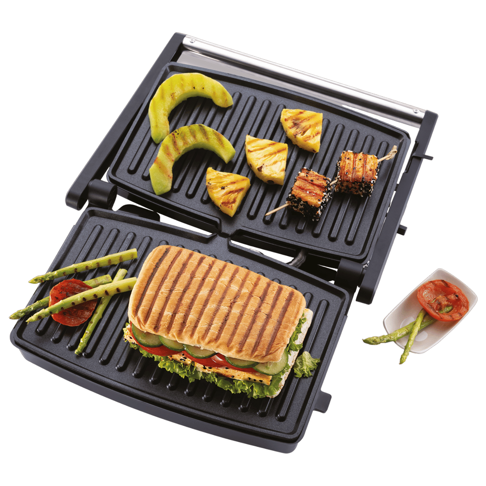 USHA iCHEF 1500W 2 Slice Sandwich Maker with Anti Skid Feet (Stainless Steel)_5