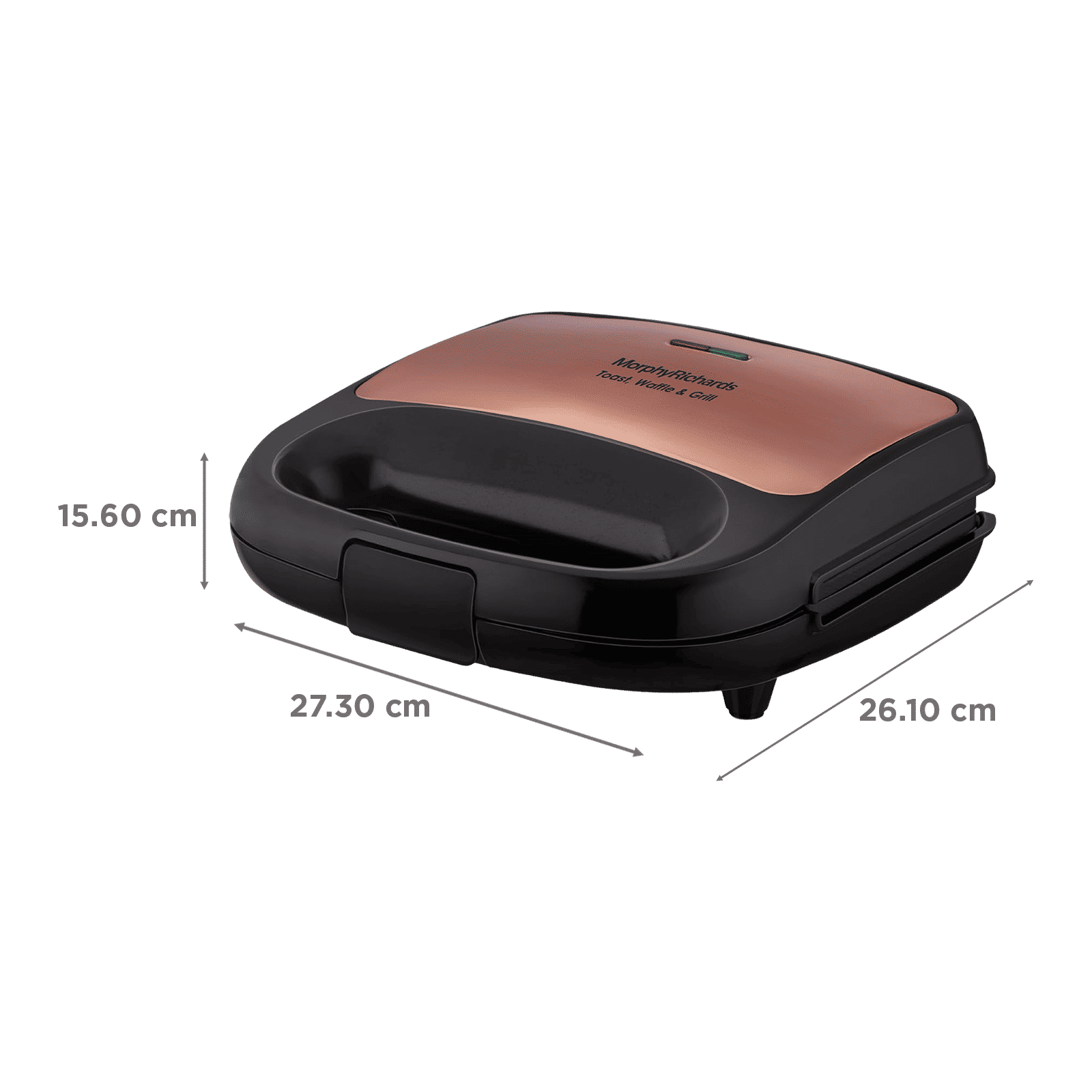 morphy richards Luxe 750W 2 Slice Sandwich Maker  with  I-Lag Non-stick Coating (Rose Gold) _2