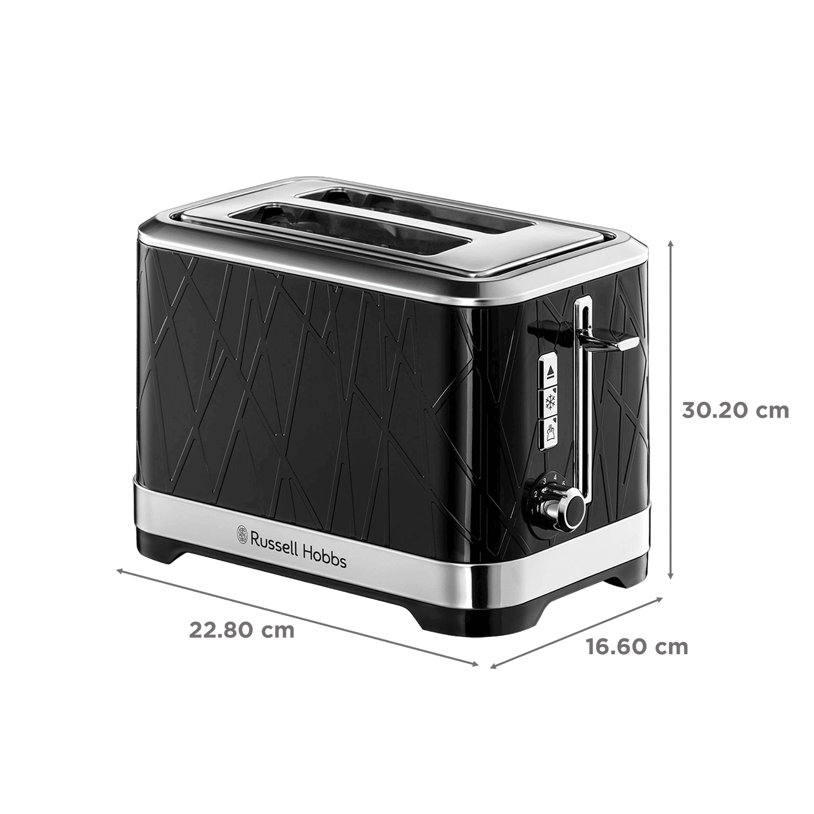Russell Hobbs Structure 1050W 2 Slice Pop-Up Toaster with 3 Temperature Settings (Black) Russell Hobbs Structure 1050W 2 Slice Pop-Up Toaster with 3 Temperature Settings (Black)_2