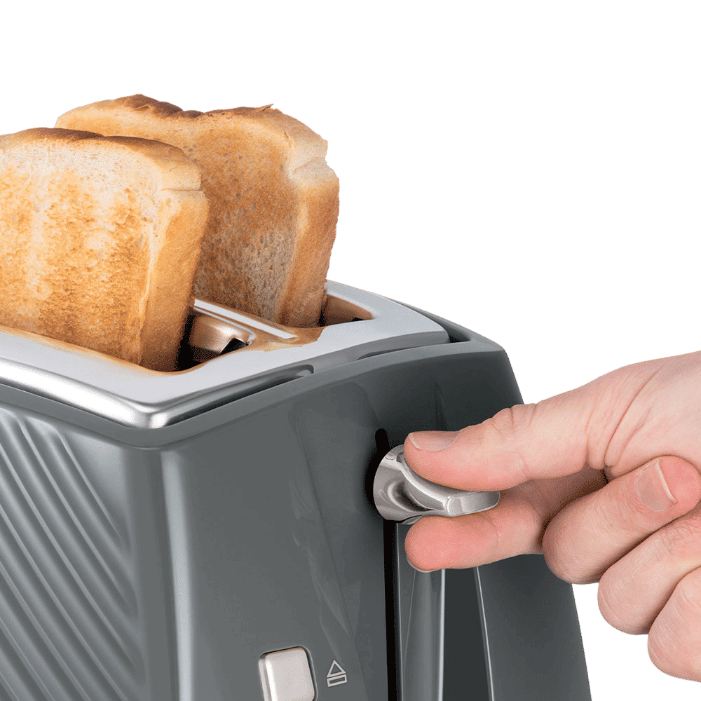 Russell Hobbs Groove 850W 2 Slice Pop-up Toaster with 6 Temperature Settings (Grey)_8
