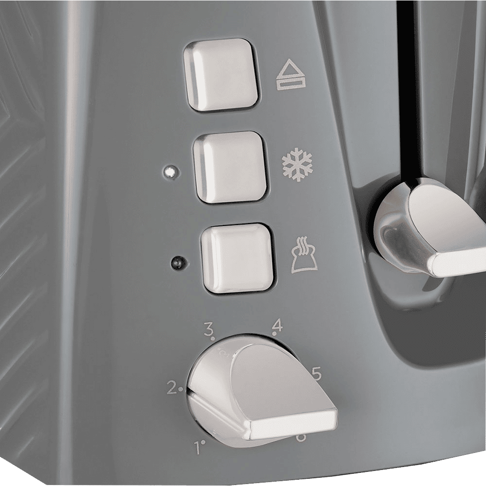 Russell Hobbs Groove 850W 2 Slice Pop-up Toaster with 6 Temperature Settings (Grey)_5