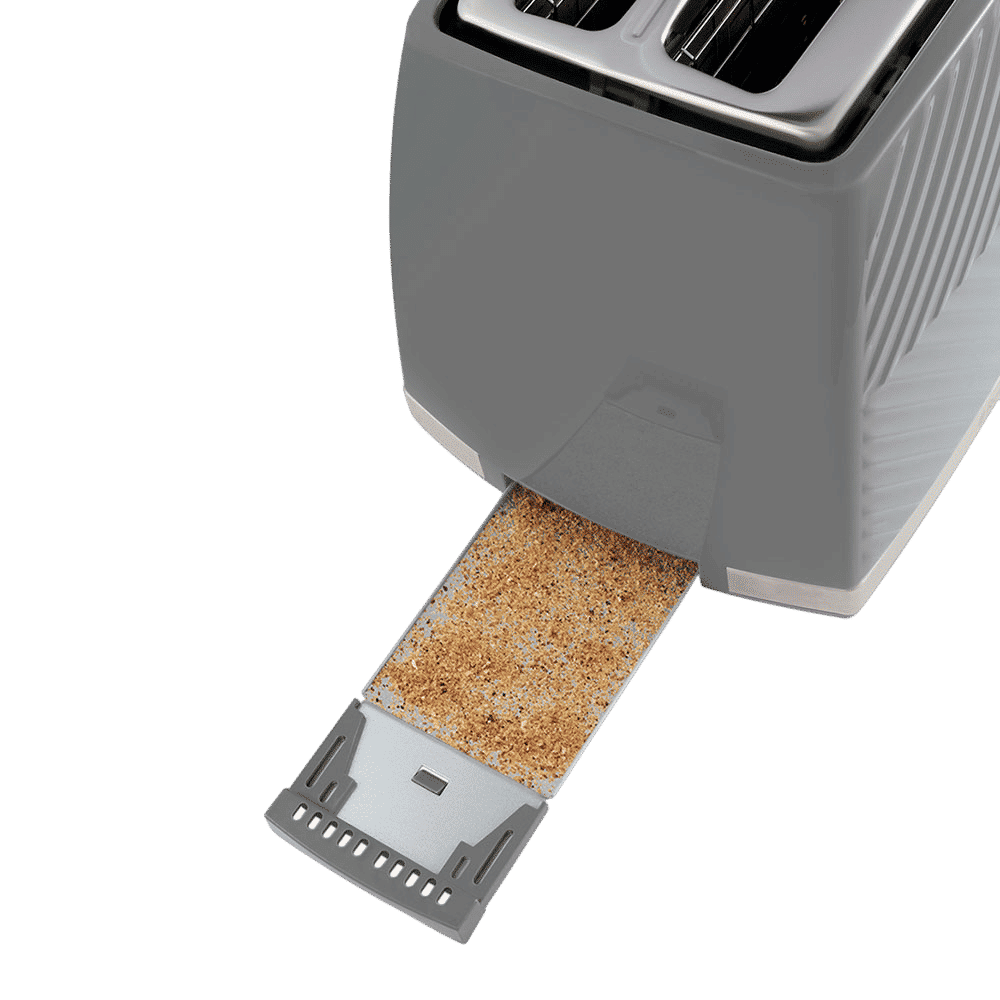 Russell Hobbs Groove 850W 2 Slice Pop-up Toaster with 6 Temperature Settings (Grey)_6