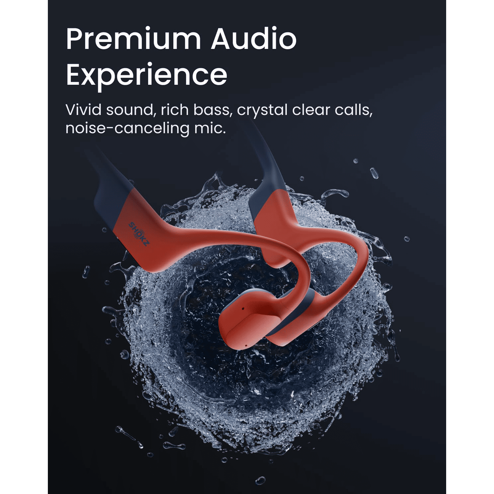 SHOKZ OpenSwim Pro Bone Conduction Bluetooth Headphone with Environmental Noise Cancellation (IP68 Waterproof, Built For Swimming, Red) SHOKZ OpenSwim Pro Bone Conduction Bluetooth Headphone with Environmental Noise Cancellation (IP68 Waterproof, Built For Swimming, Red)_6