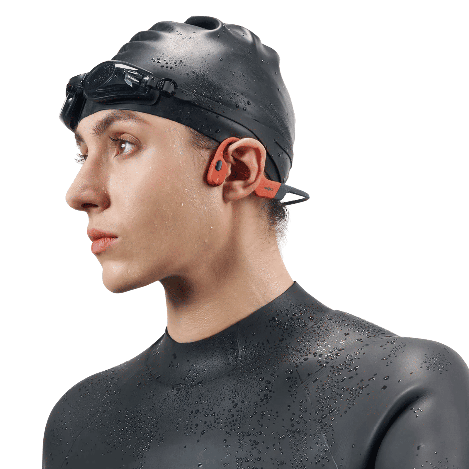 SHOKZ OpenSwim Pro Bone Conduction Bluetooth Headphone with Environmental Noise Cancellation (IP68 Waterproof, Built For Swimming, Red) SHOKZ OpenSwim Pro Bone Conduction Bluetooth Headphone with Environmental Noise Cancellation (IP68 Waterproof, Built For Swimming, Red)_10