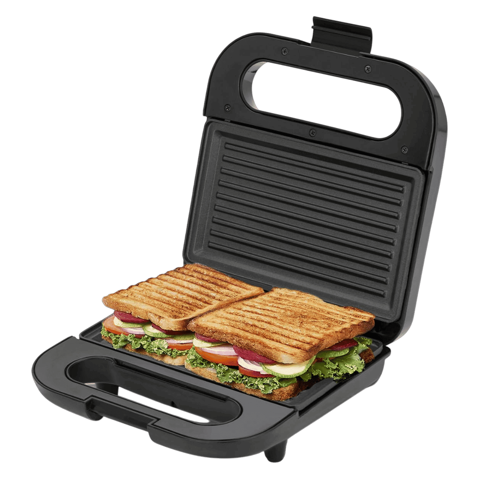BAJAJ SWX 6 800W 2 Slice Sandwich Maker with Non Stick Coating Plates (Black) BAJAJ SWX 6 800W 2 Slice Sandwich Maker with Non Stick Coating Plates (Black)_1