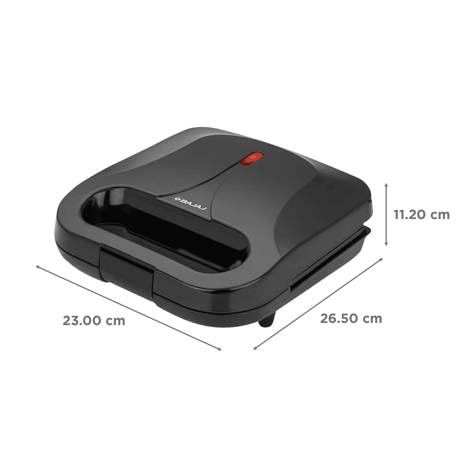 BAJAJ SWX 6 800W 2 Slice Sandwich Maker with Non Stick Coating Plates (Black) BAJAJ SWX 6 800W 2 Slice Sandwich Maker with Non Stick Coating Plates (Black)_2