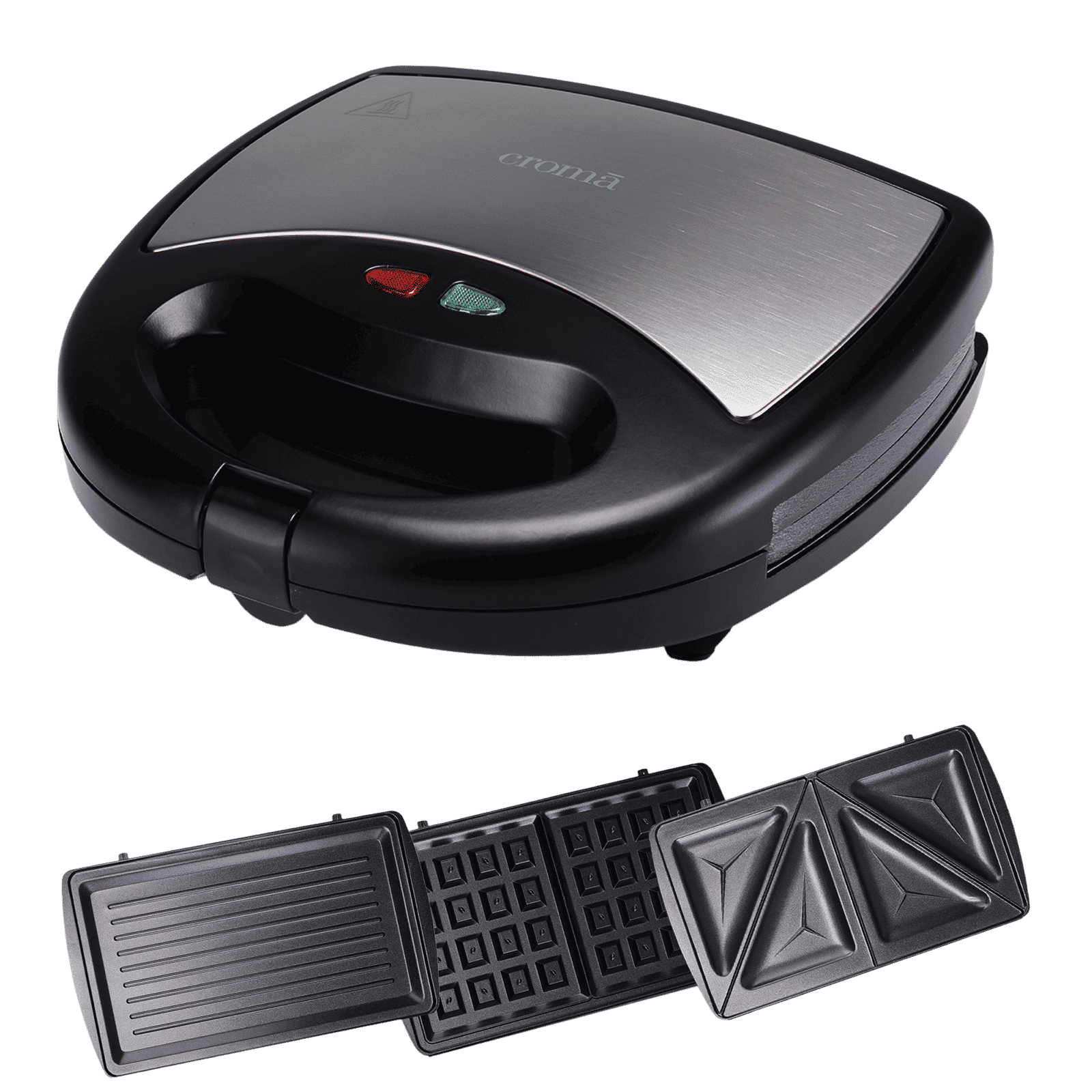 Croma AK6203 800W 2 Slice 3-in-1 Sandwich Maker with Automatic Operation (Black)_1