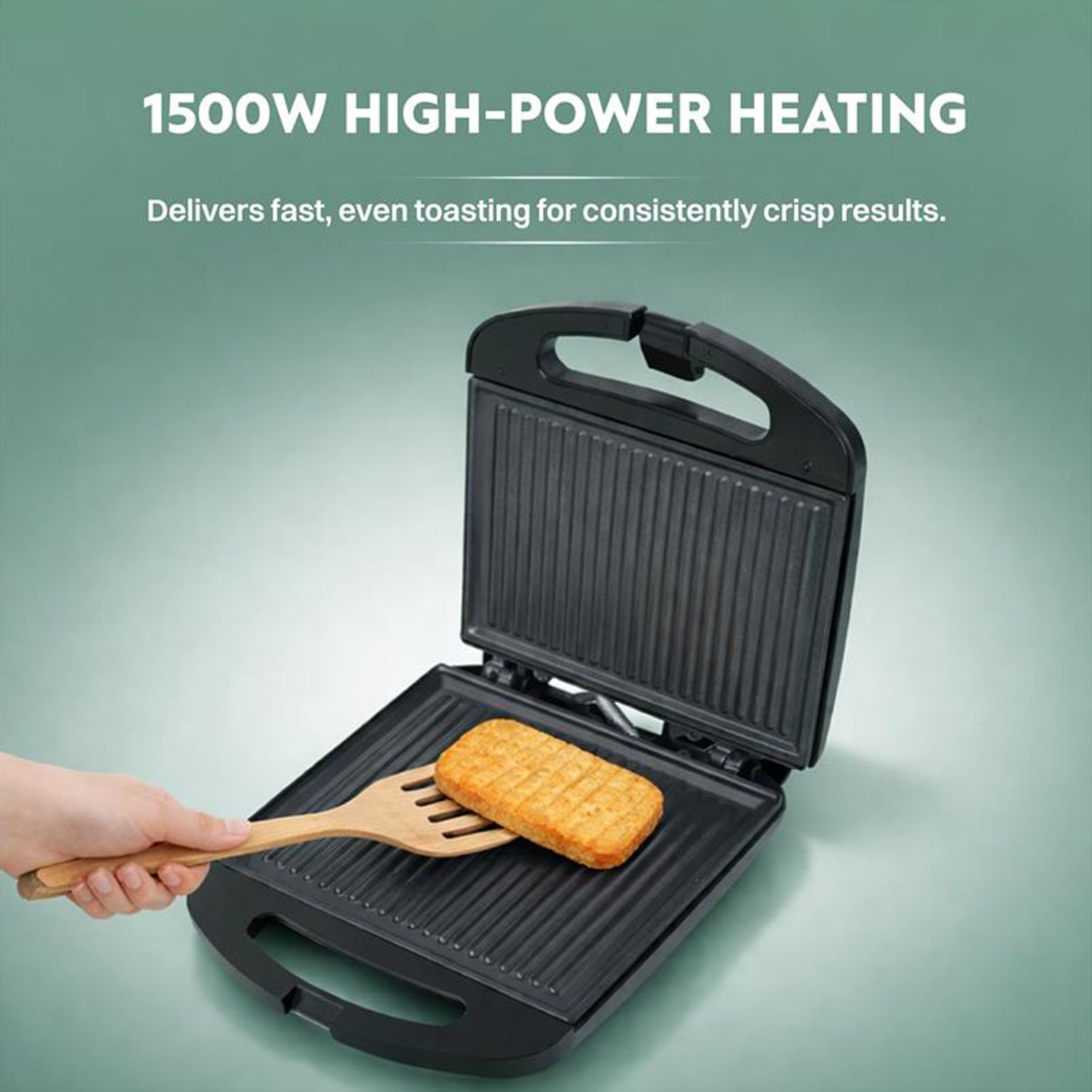 Croma AK6204 1500W 4 Slice Sandwich Maker with Auto Shut Off (Black)_4