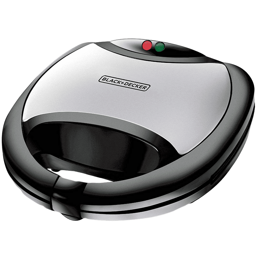 BLACK & DECKER 750W 2 Slice 2-in-1 Sandwich Maker with Thermostat Control (Black)_1