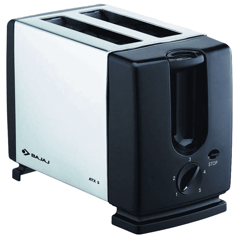 Bajaj Majesty 700 Watt 2 Slice Auto Pop Up Toaster (ATX 3, Silver/Black)_1