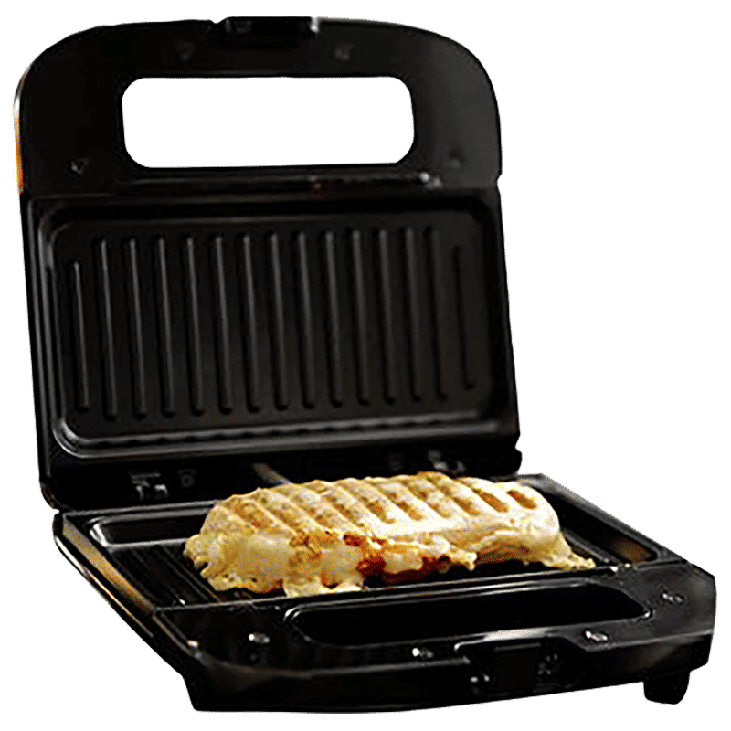 Philips 820 Watts 2 Slice Automatic Grill Sandwich Maker (Versatile Panini Plates, HD2394/99, Black)_3