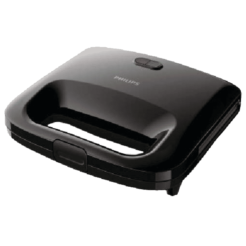 Philips 820 Watts 2 Slice Automatic Grill Sandwich Maker (Versatile Panini Plates, HD2394/99, Black)_1