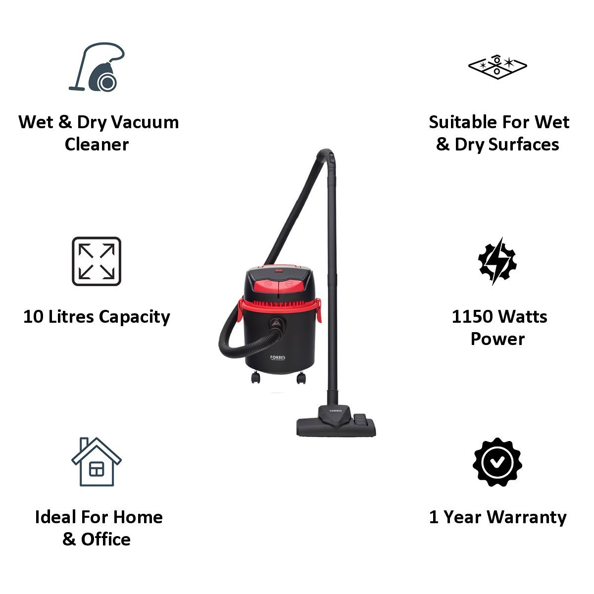 Eureka Forbes Trendy Wet and Dry DX 3.5 Litres Wet & Dry Vacuum Cleaner (Black) Eureka Forbes Trendy Wet and Dry DX 3.5 Litres Wet & Dry Vacuum Cleaner (Black)_7