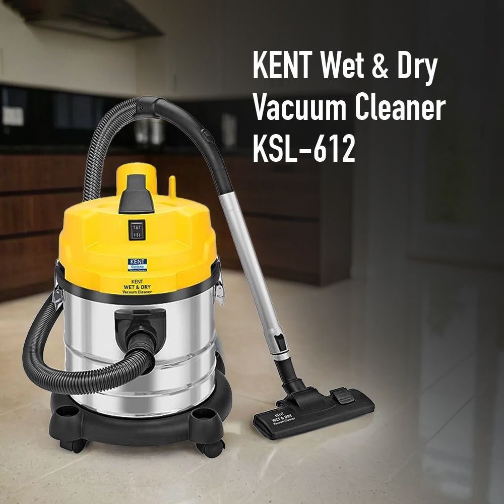 KENT KSL-612 1200W Wet & Dry Vacuum Cleaner with Blower Function (High Power Motor, Metallic Silver)_3